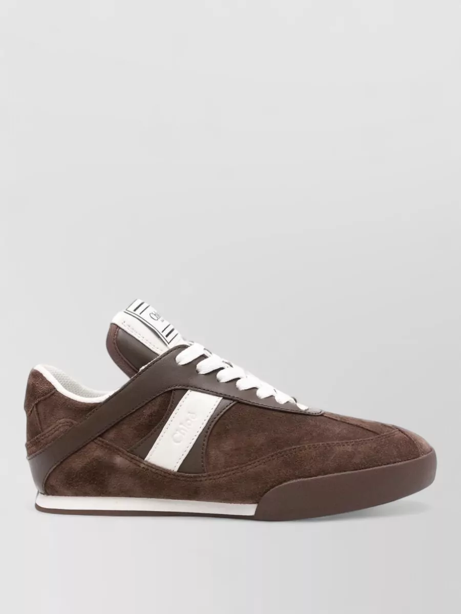 Chloé Panelled Lace-Up Sneakers