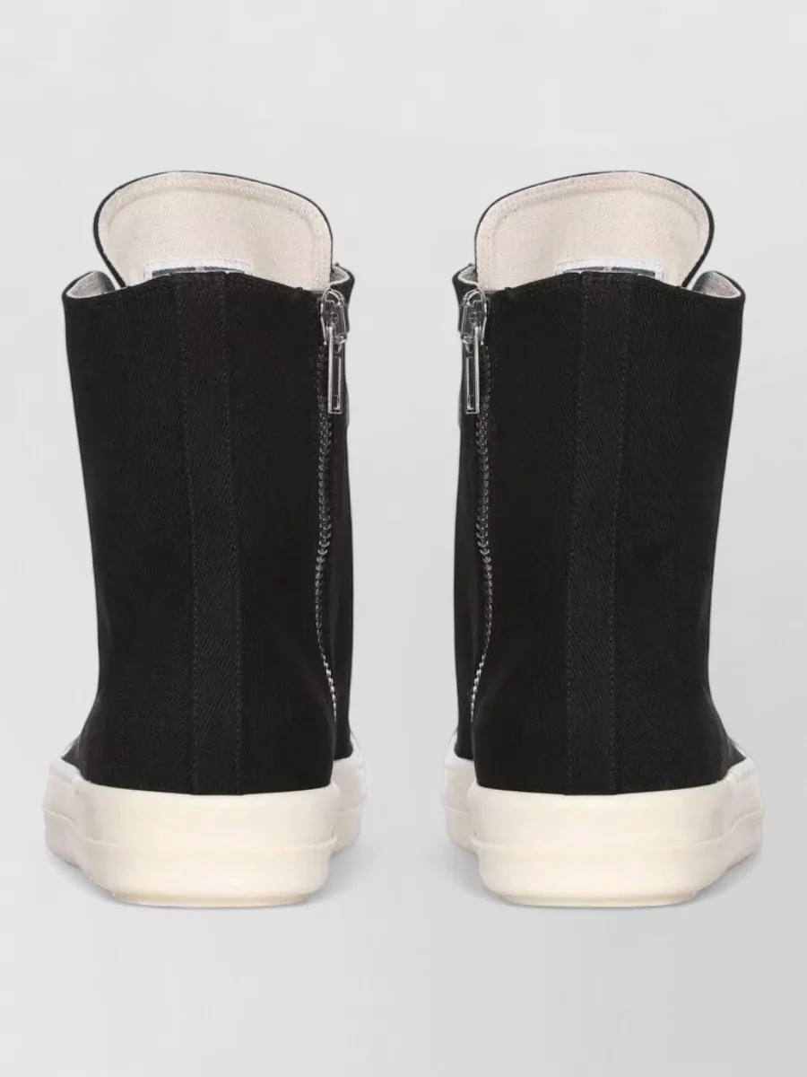 Rick Owens Drkshdw Cotton High-Top Lace-Up Sneakers