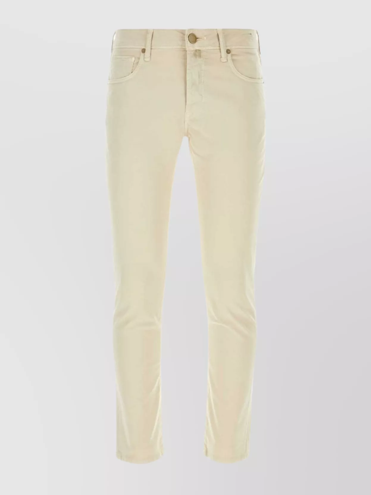 Shop Incotex Cotton Trousers With Back Patch Pockets