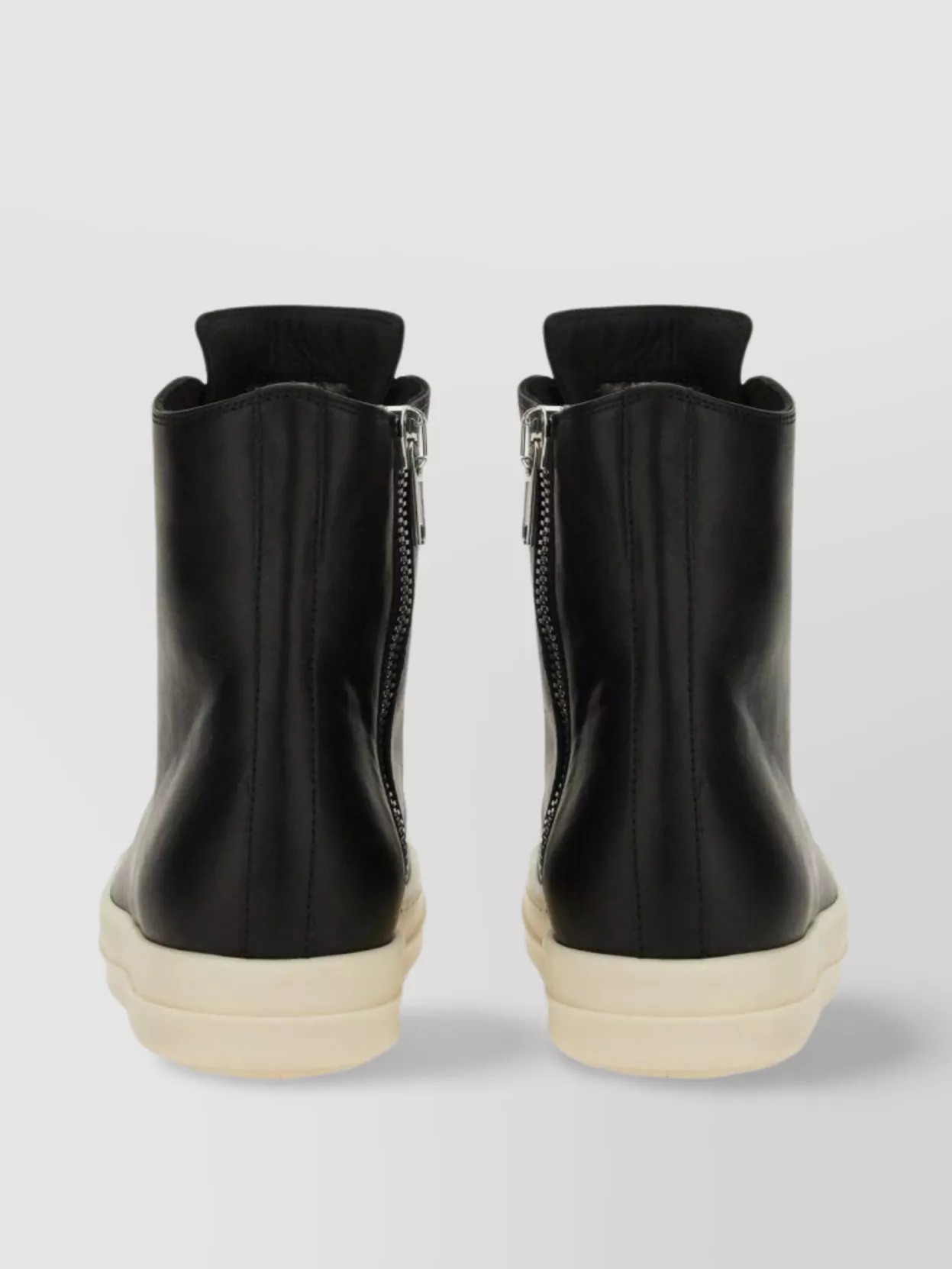 Rick Owens Leather High-Top Sneaker Contrast Sole