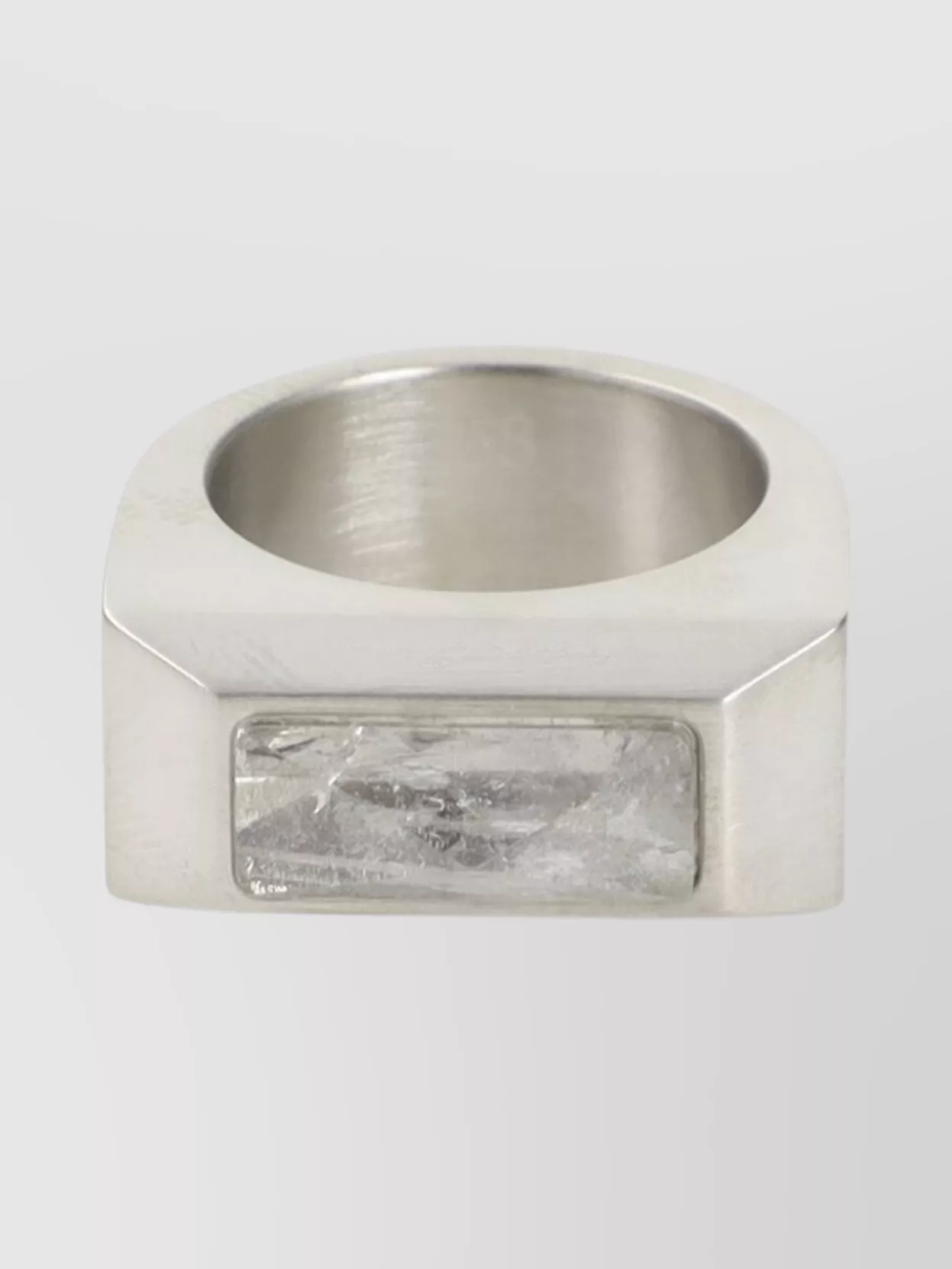 Rick Owens Crystal Pyramid Ring Engraved Detail