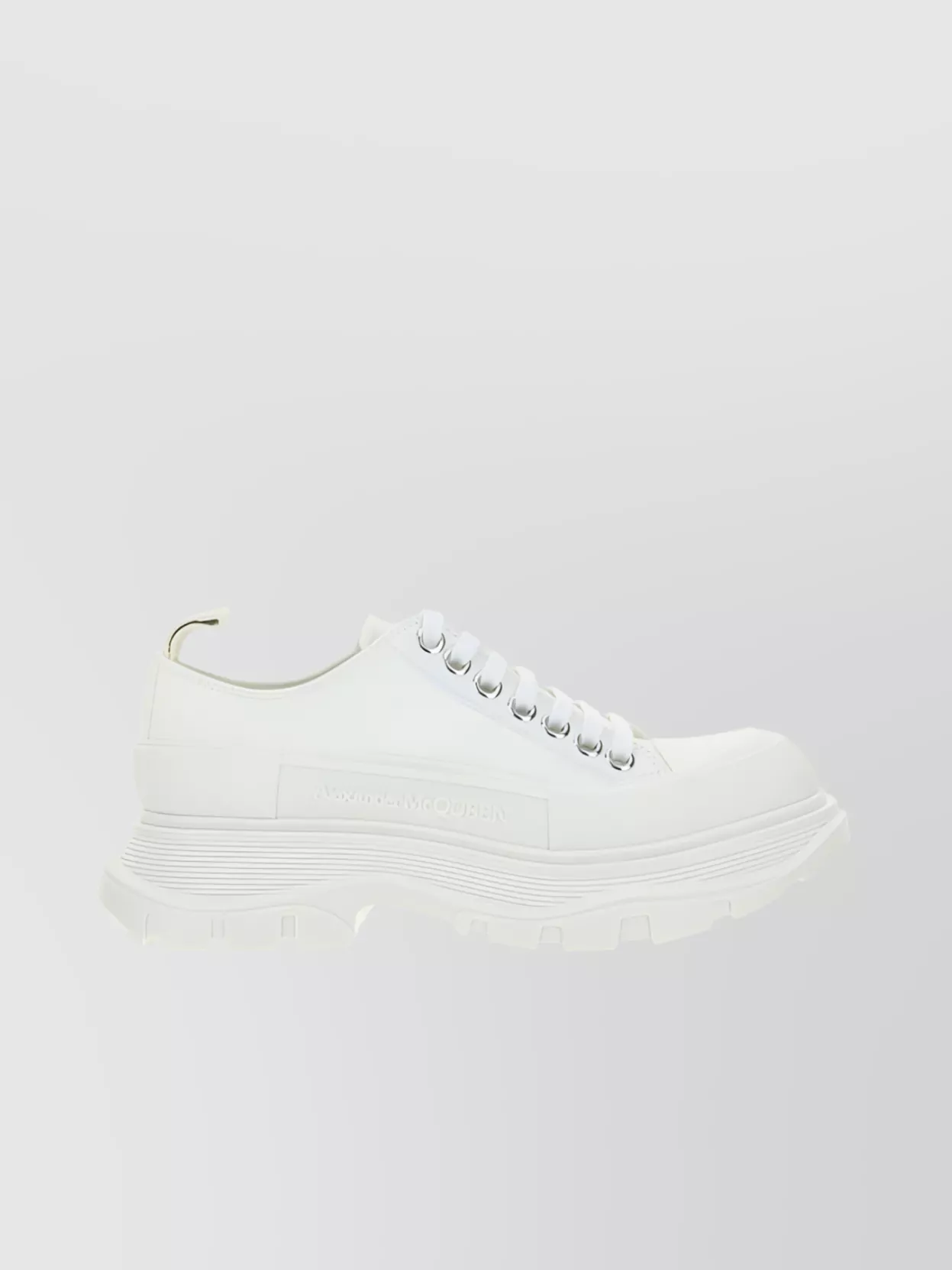 Shop Alexander Mcqueen Tread Slick Embossed Sneakers In White