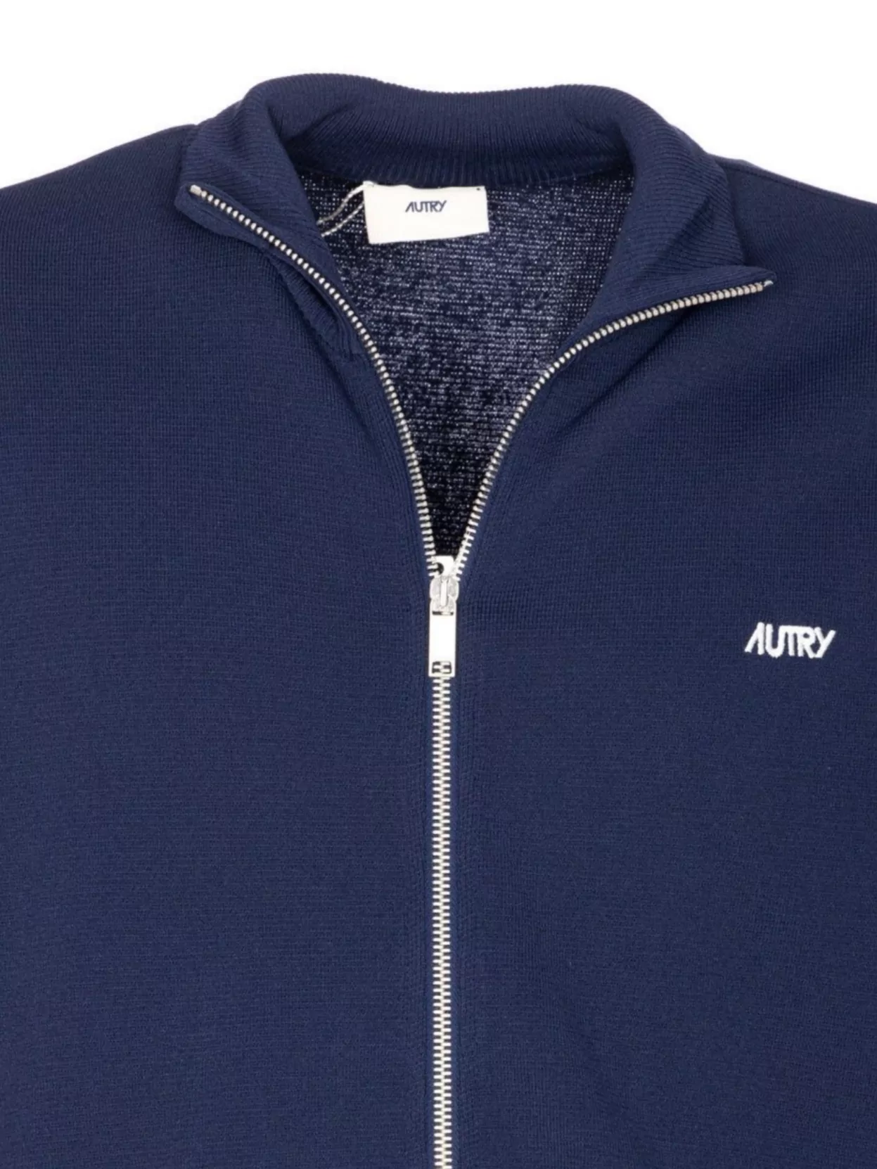 Autry Embroidered High Neck Jacket With Ribbed Cuffs