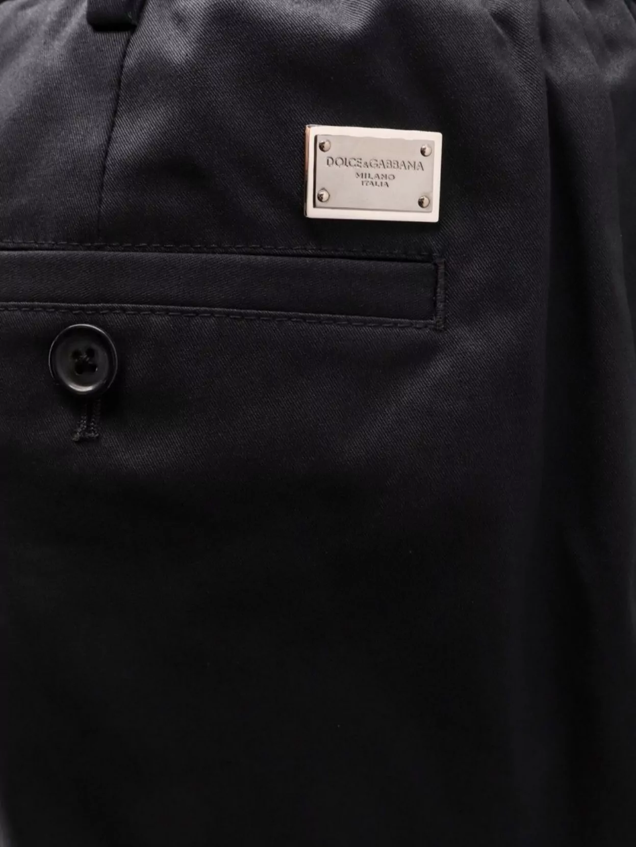 Dolce&Gabbana Cotton Trousers With Elastic Inserts And Drawstring
