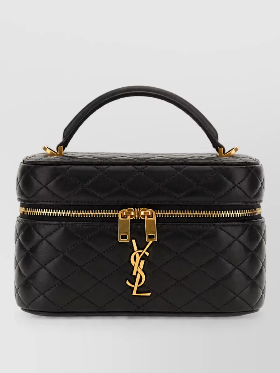Saint Laurent Gaby Medium Leather Clutch Bag