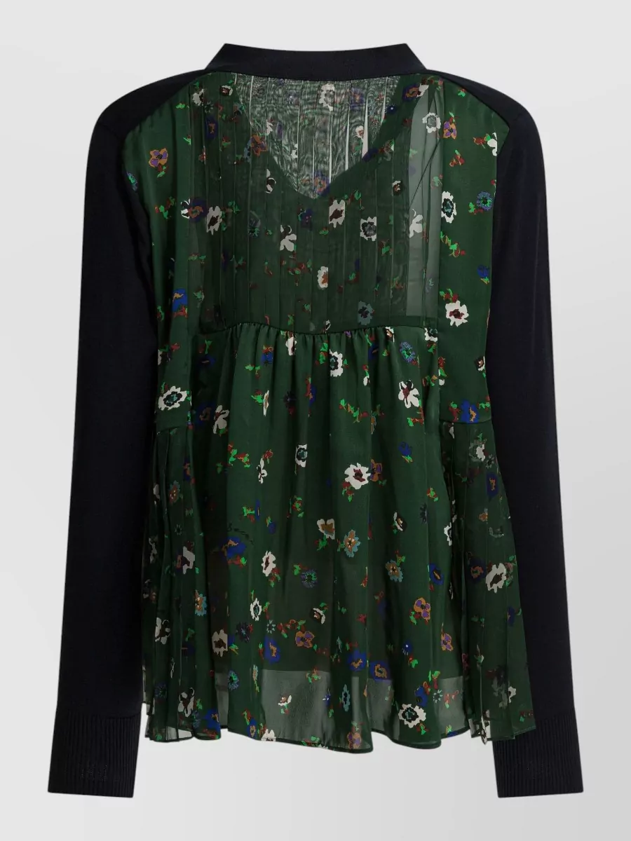 Sacai Floral Print Fitted Jacket