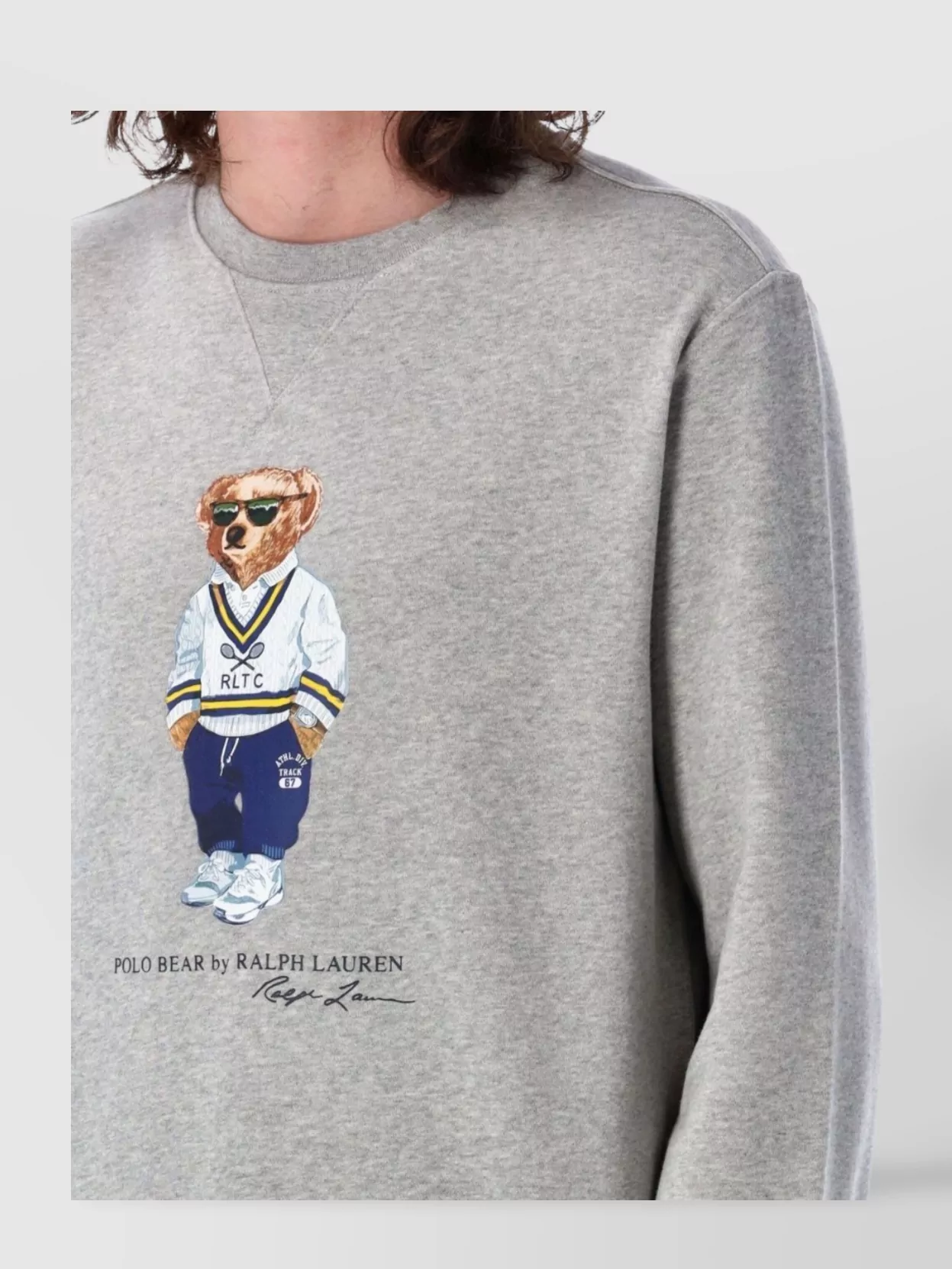 POLO RALPH LAUREN GRAPHIC BEAR CREWNECK SWEATER