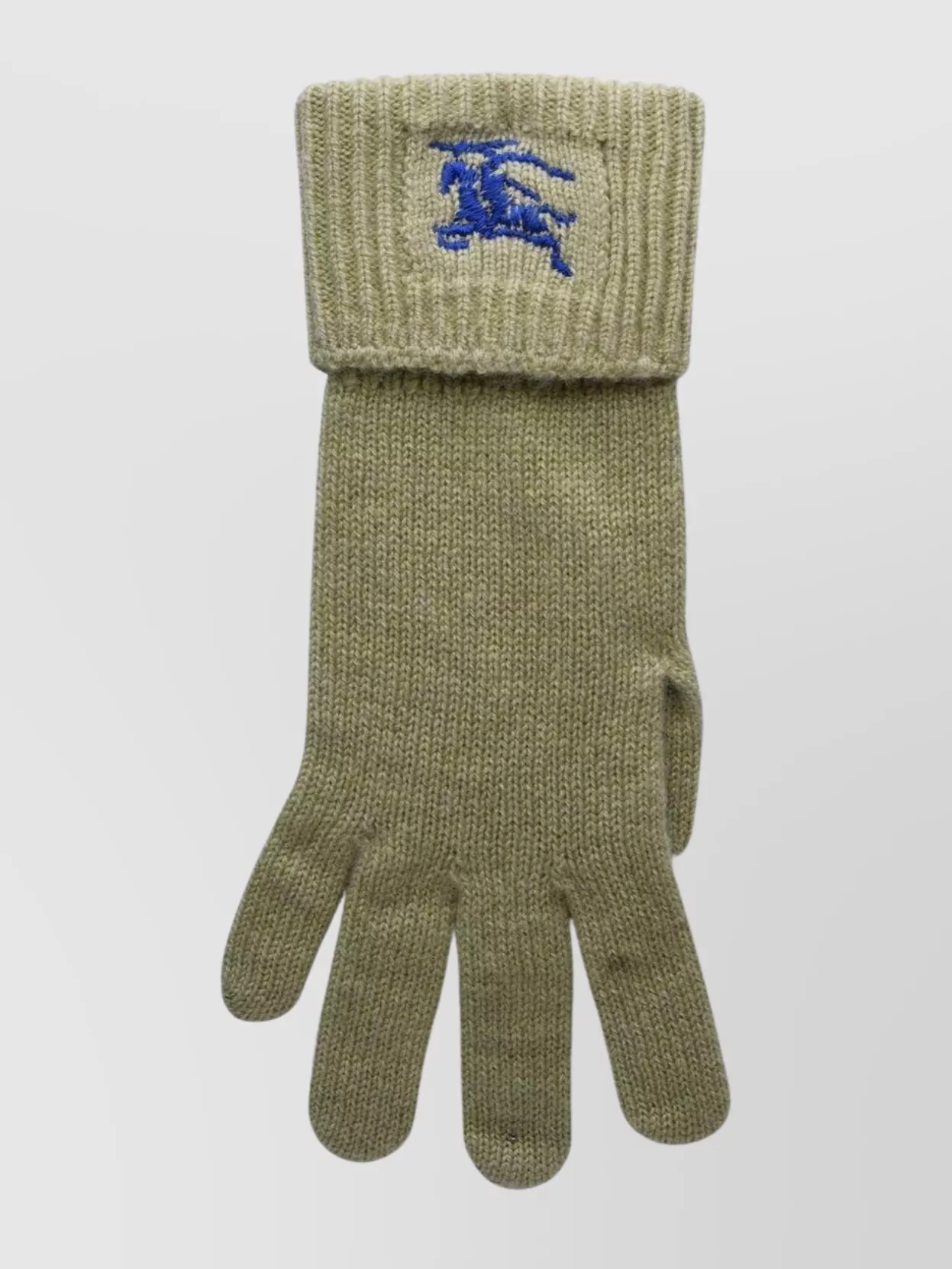 Burberry Textured Knit Gloves Ribbed Cuff