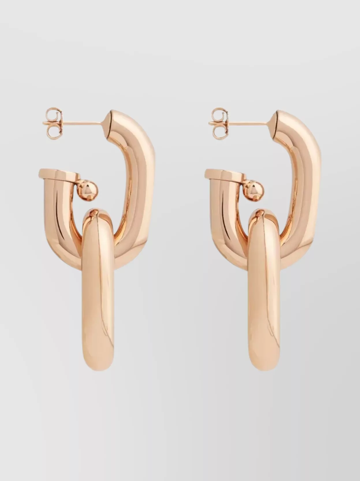 Paco Rabanne Hoop Drop Earrings Polished Finish