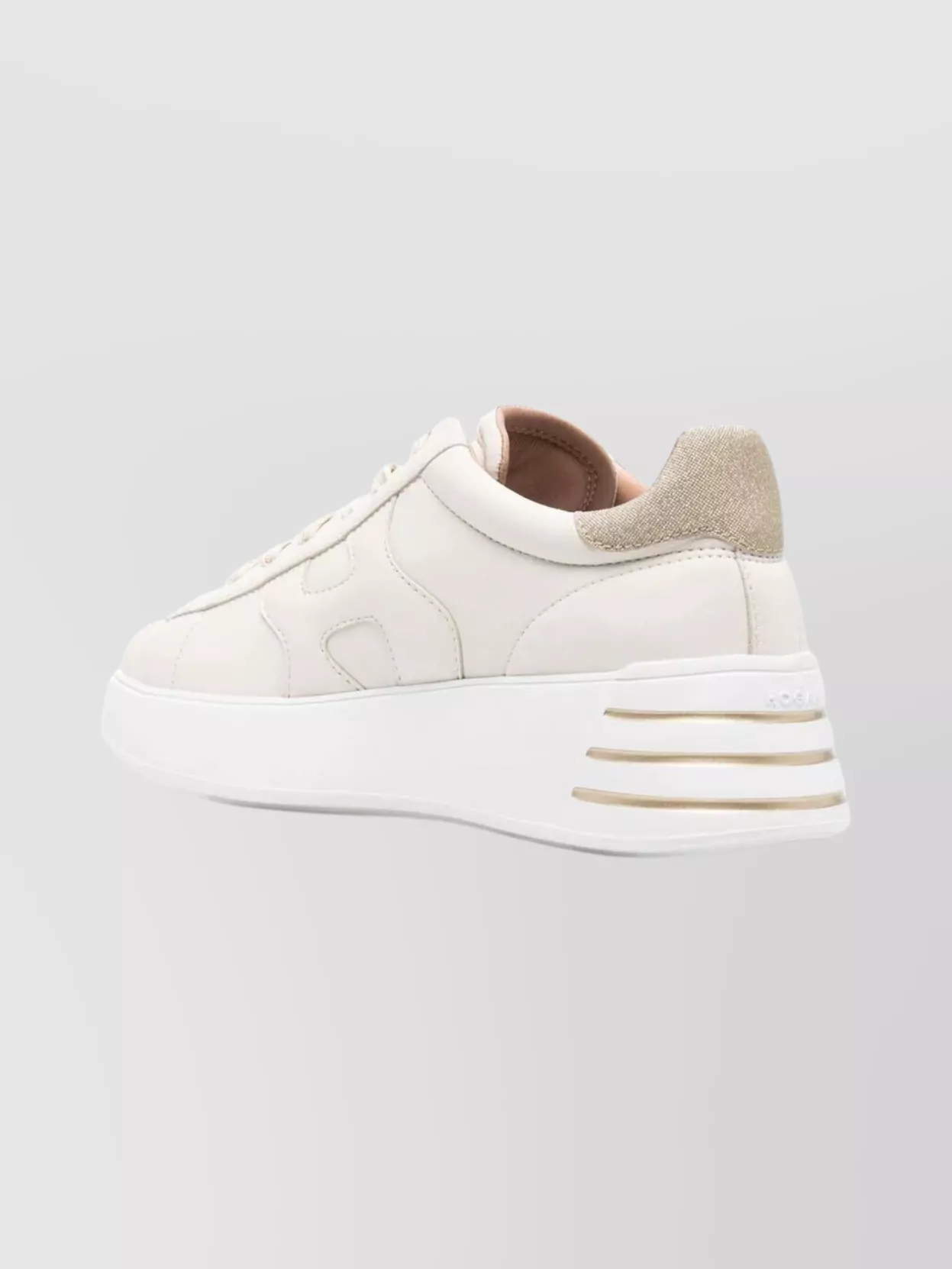Hogan Sneakers With Flat Sole And Round Toe In White