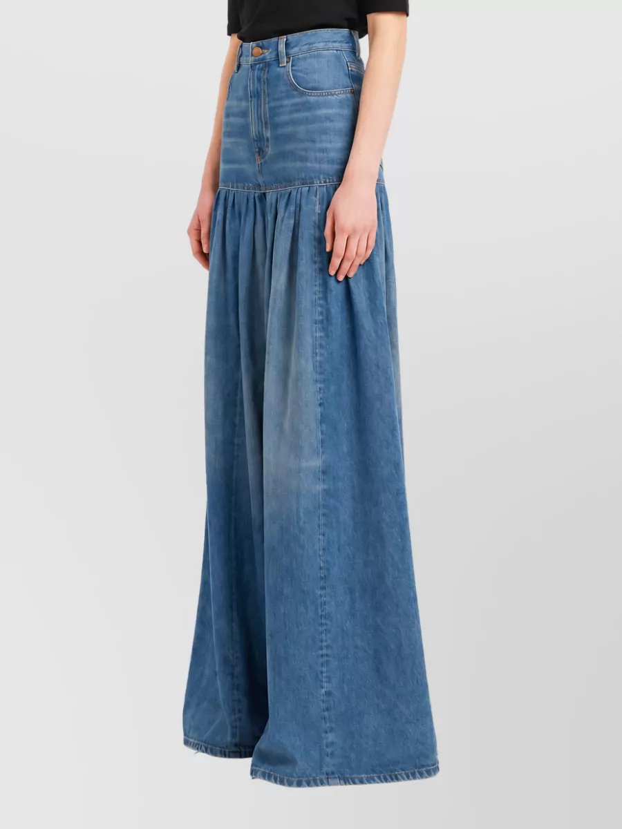 Chloé Denim High-Rise Wide-Leg Balloon Jeans