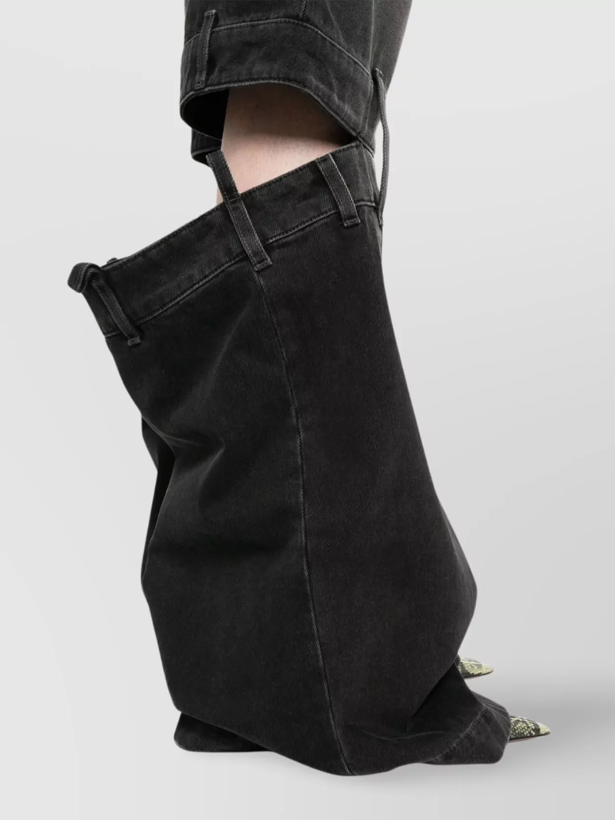 The Attico High-Rise Wide-Leg Jeans Cut-Out Detailing
