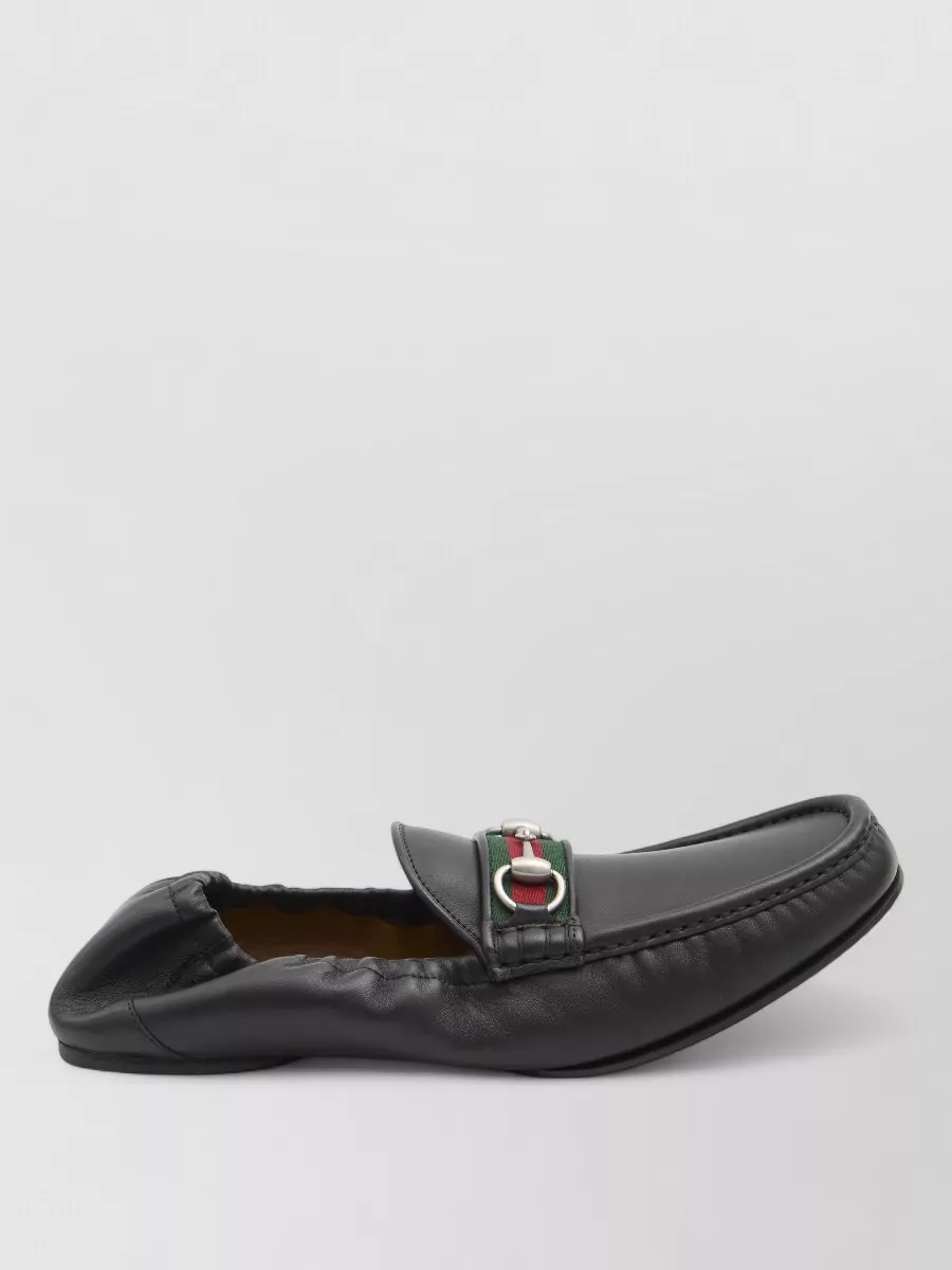 Gucci Horsebit 1953 Web Stripe Leather Loafers