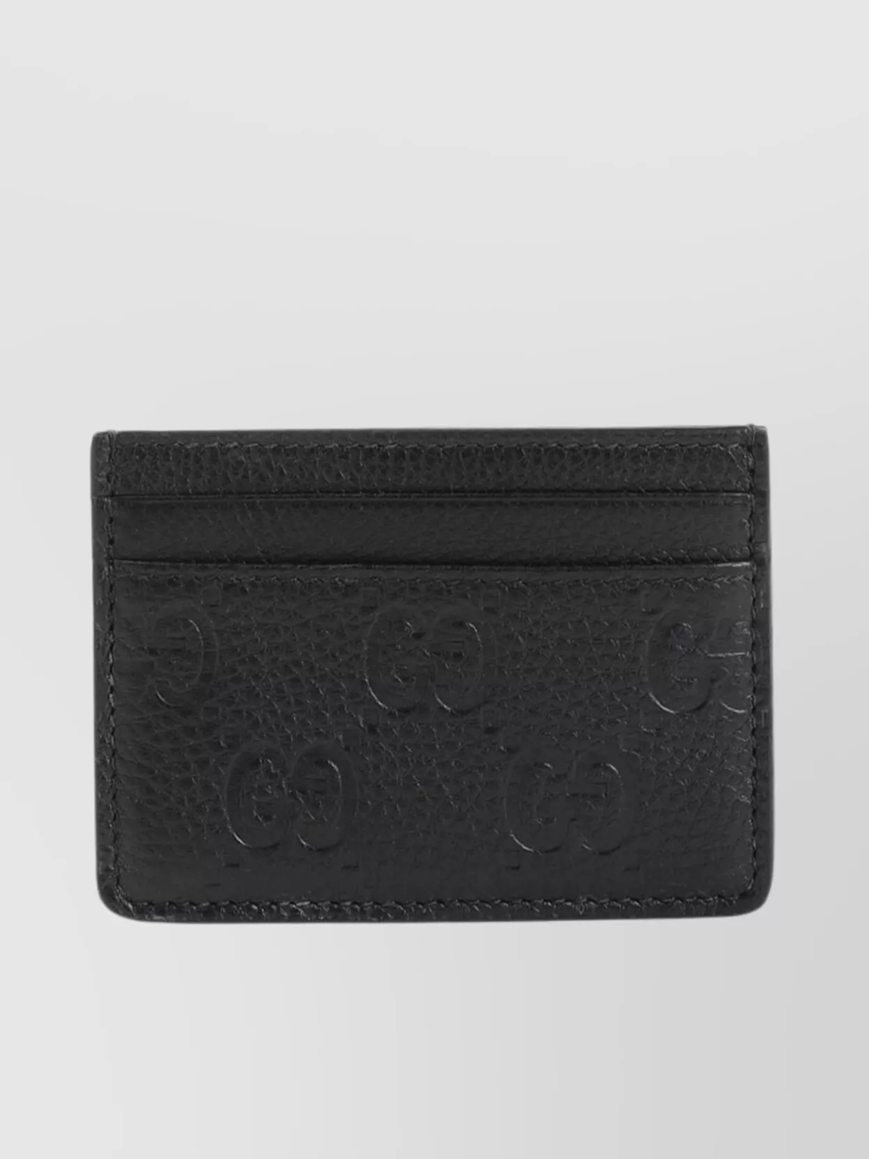 Gucci Compact Leather Card Case In Grey