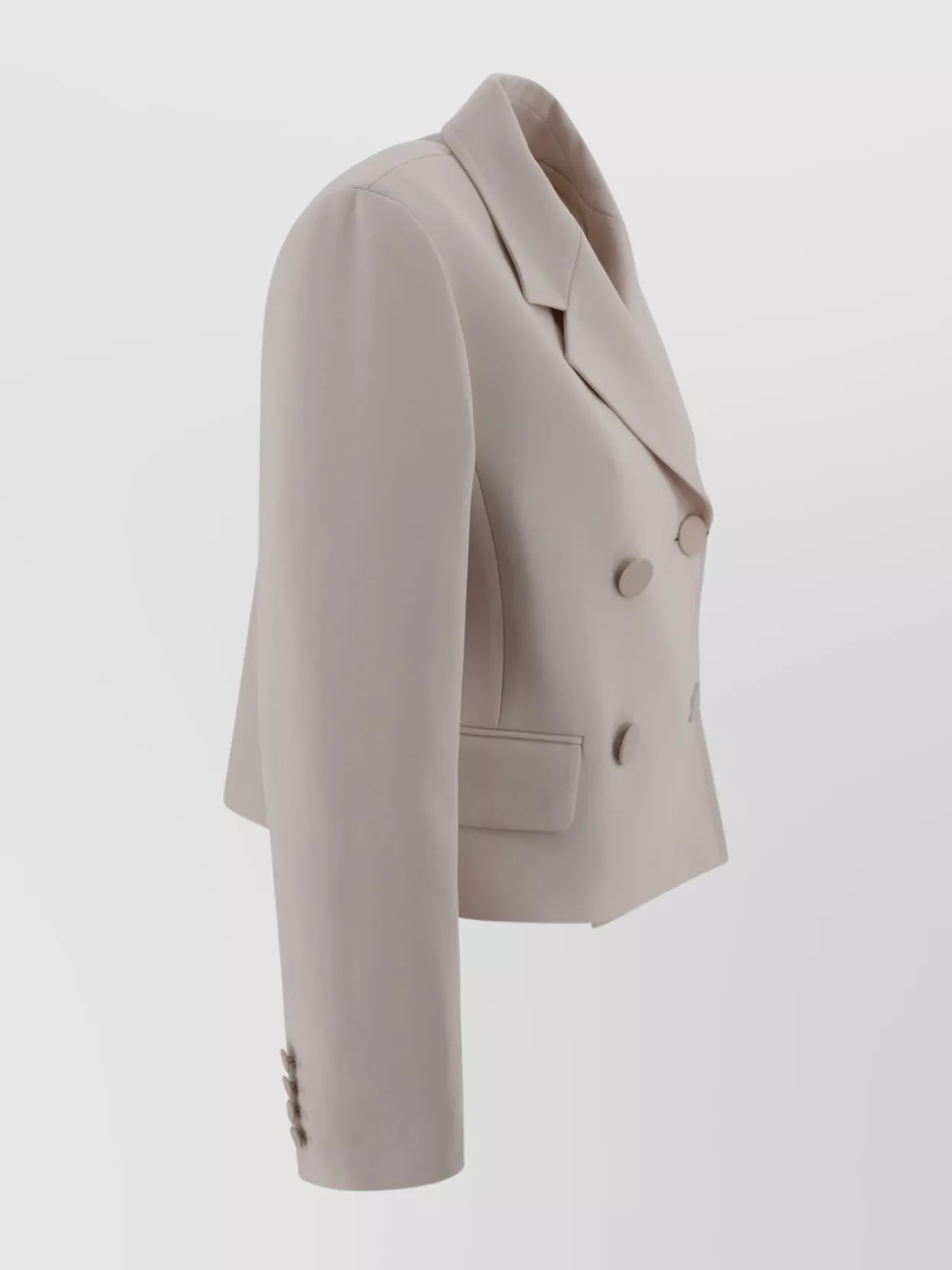 S Max Mara Structured Double-Breasted Blazer With Notched Lapels