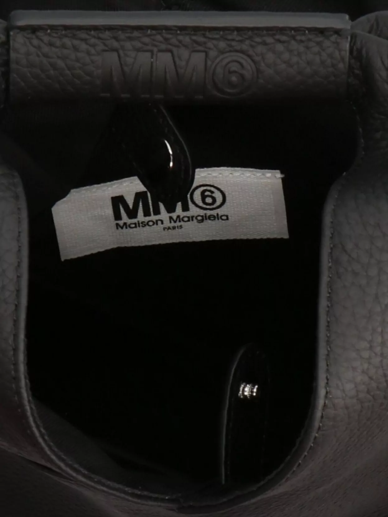 Mm6 Maison Margiela Leather Triangle Top Handle Tote Bag