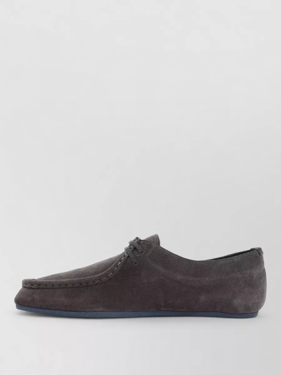 Jil Sander Suede Lace-Up Loafers