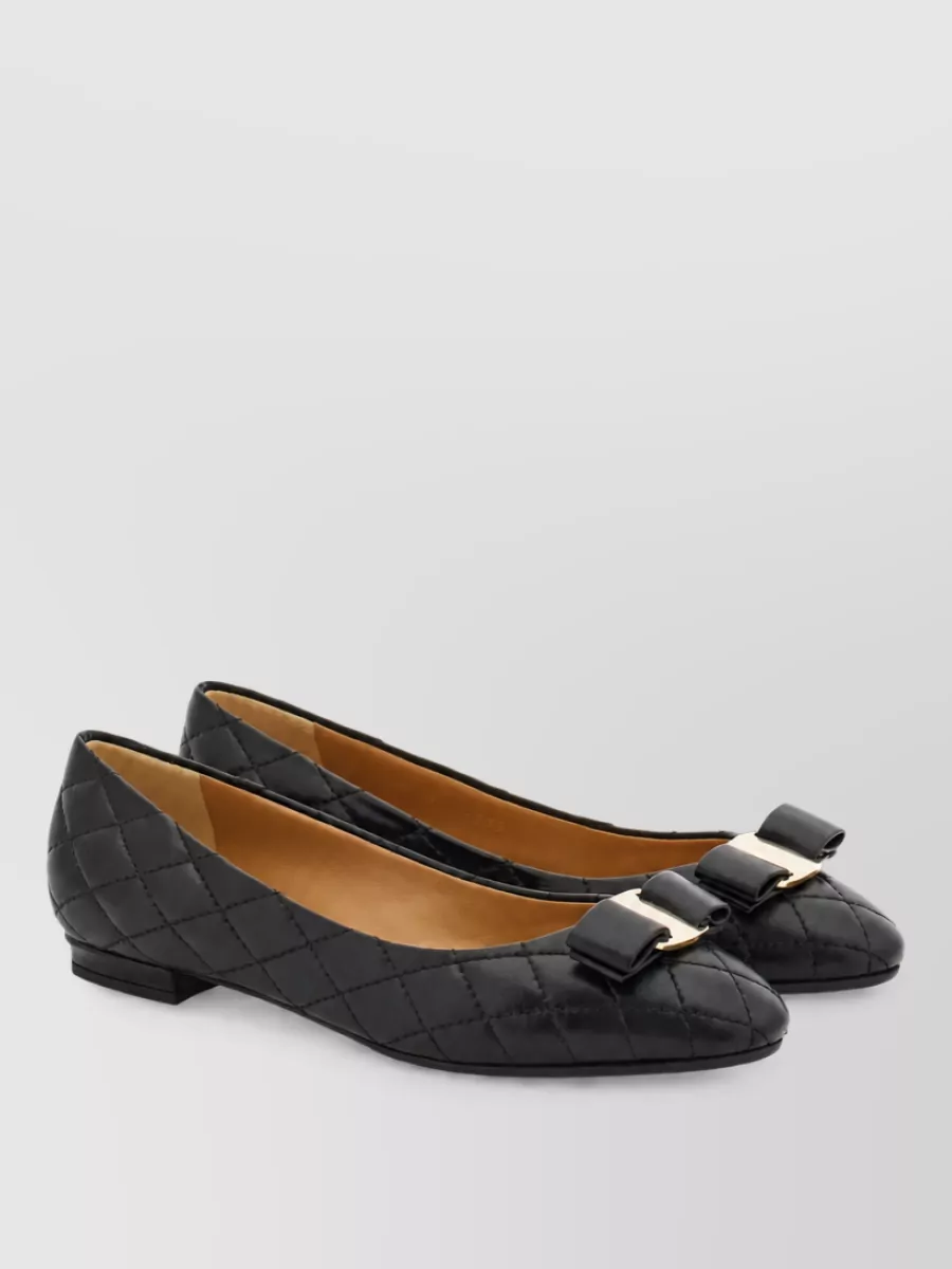 Ferragamo leather ballerina shoes