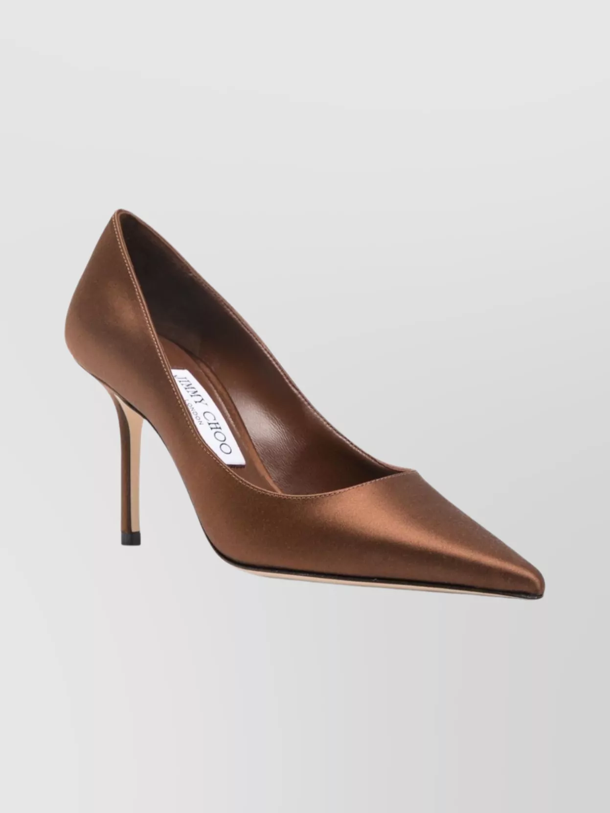 Jimmy Choo Luxe Leather Stiletto Pumps With Satin Finish