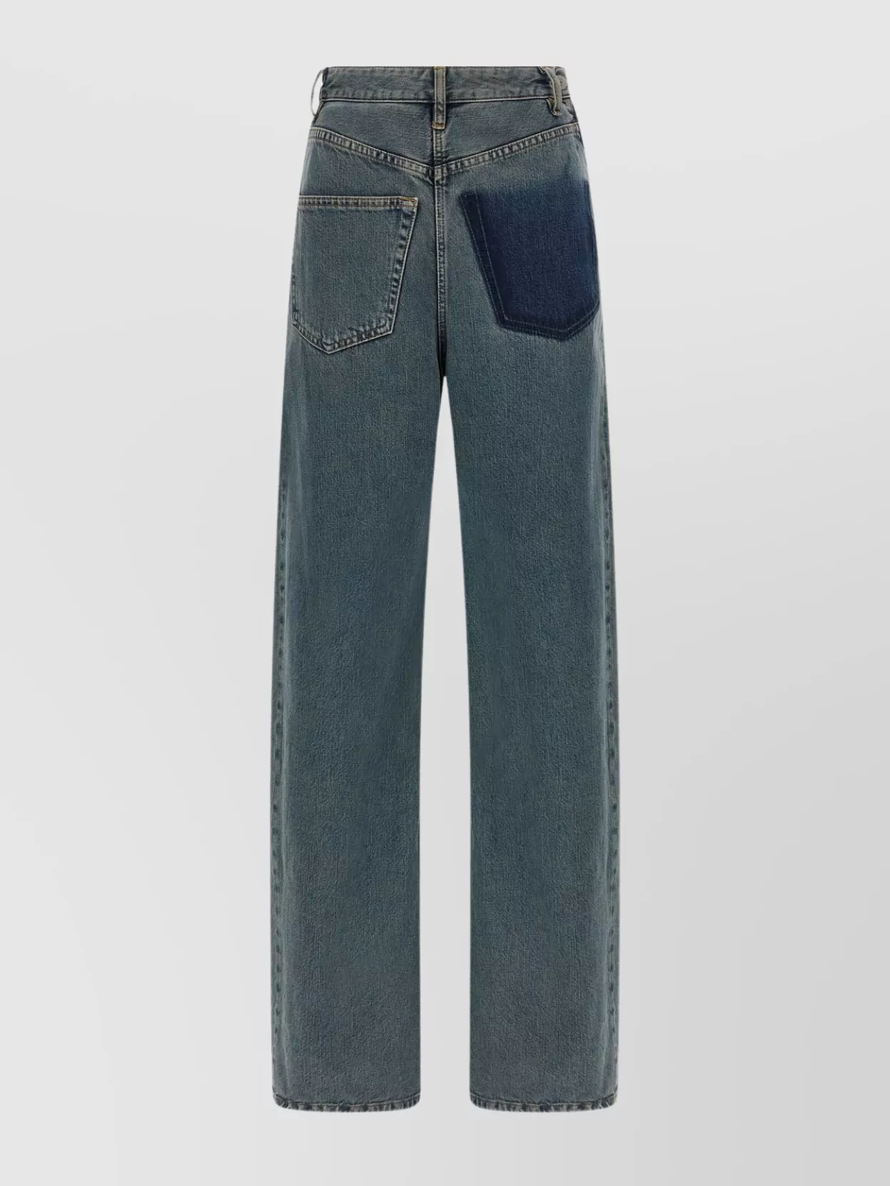 Mm6 Maison Margiela Reversible Denim Trousers Featuring Back Pockets In Blue