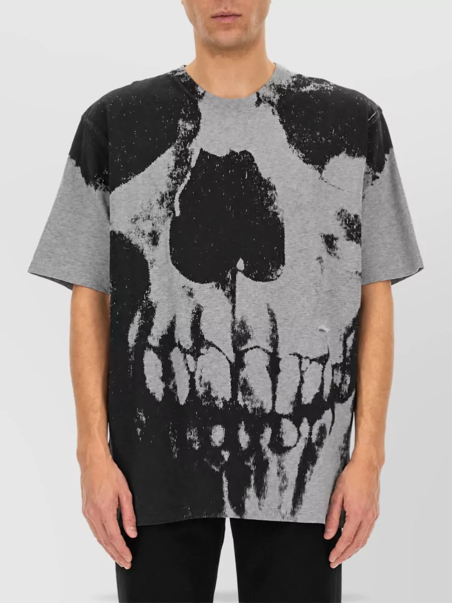 Alexander Mcqueen Cotton Skull Print T-Shirt