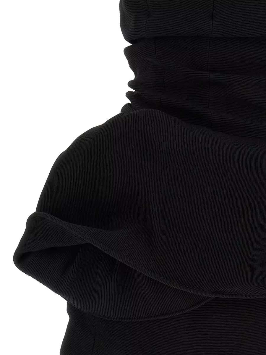 Magda Butrym Strapless Dress Ruffled Detail Textured Bodice