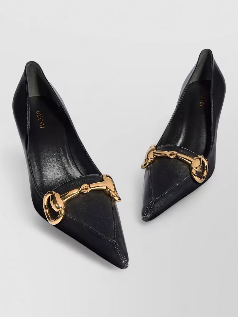 Gucci leather pointed-toe pumps