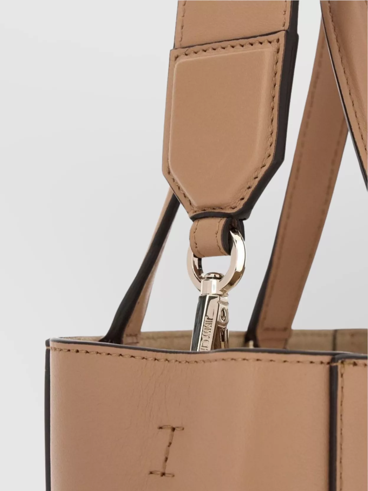 Jimmy Choo Small Lenny Handbag In Biscuit Leather