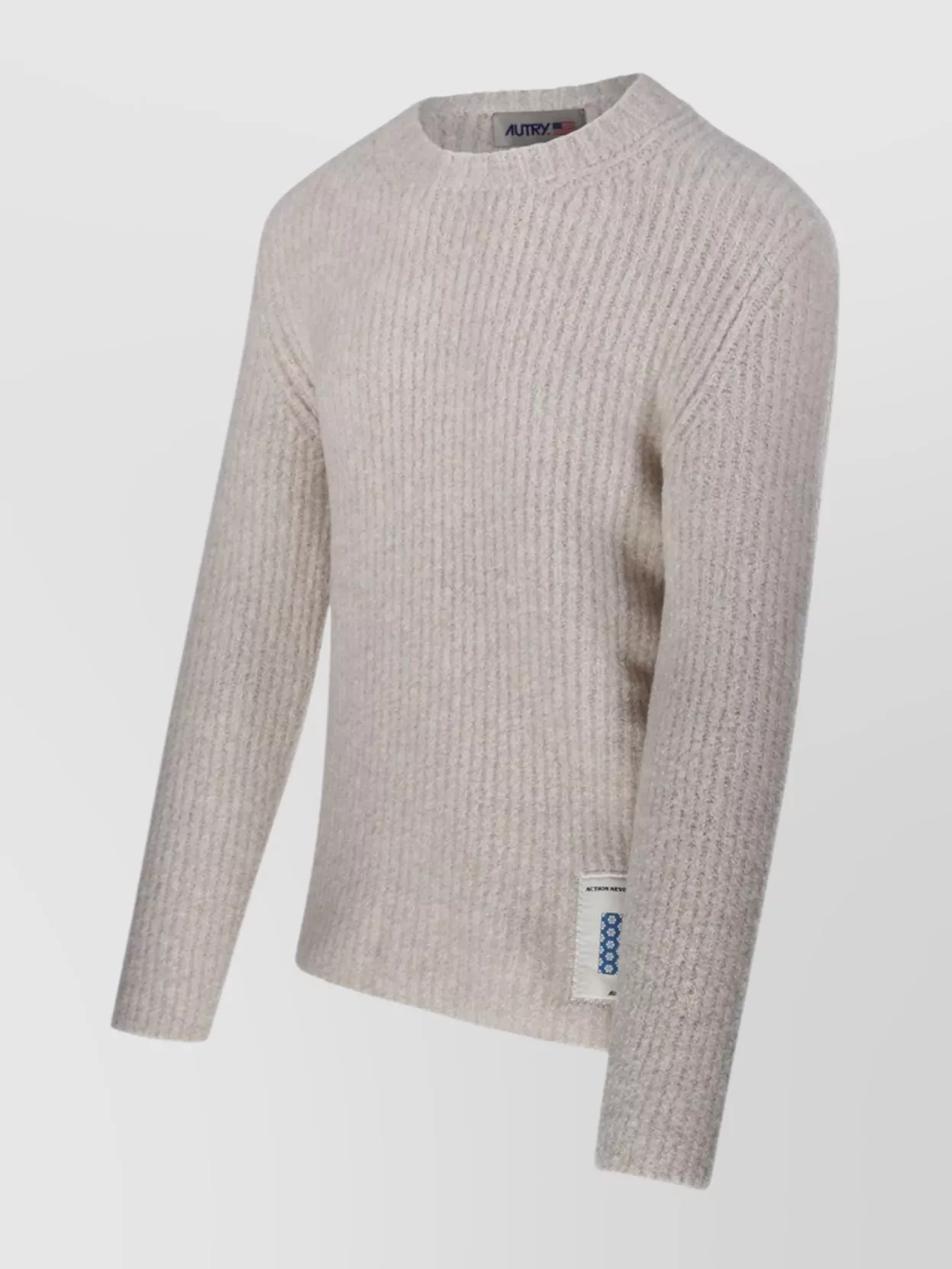 Autry Crew Neck Ribbed Texture Long Sleeves Sweater