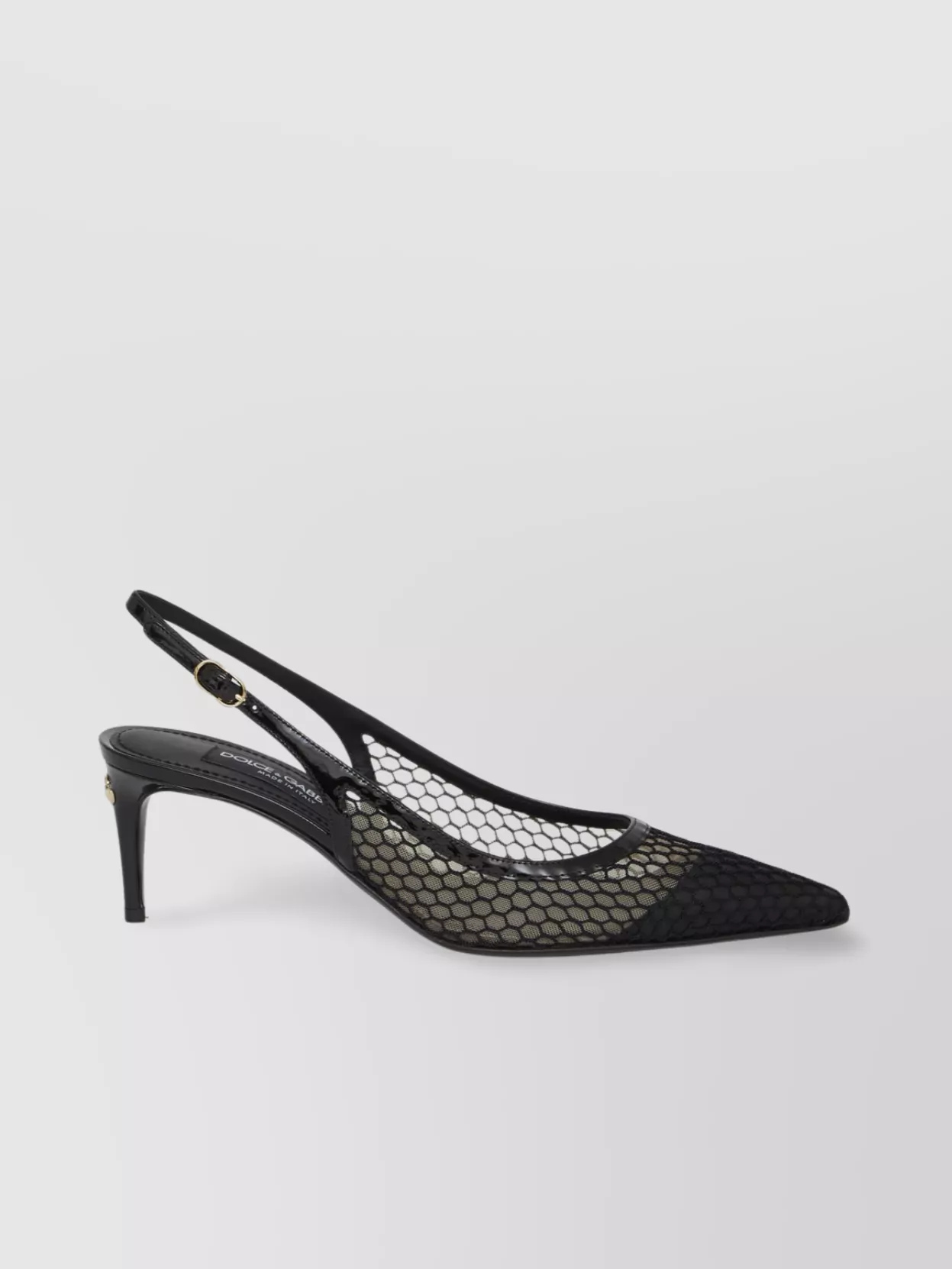 Dolce & Gabbana Mesh And Patent Leather Slingback