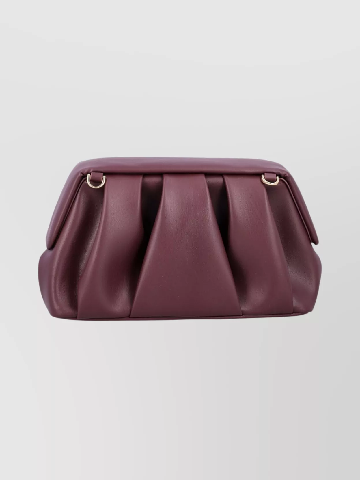 Themoiré Pleated Shoulder Strap Structured Clutch Bag