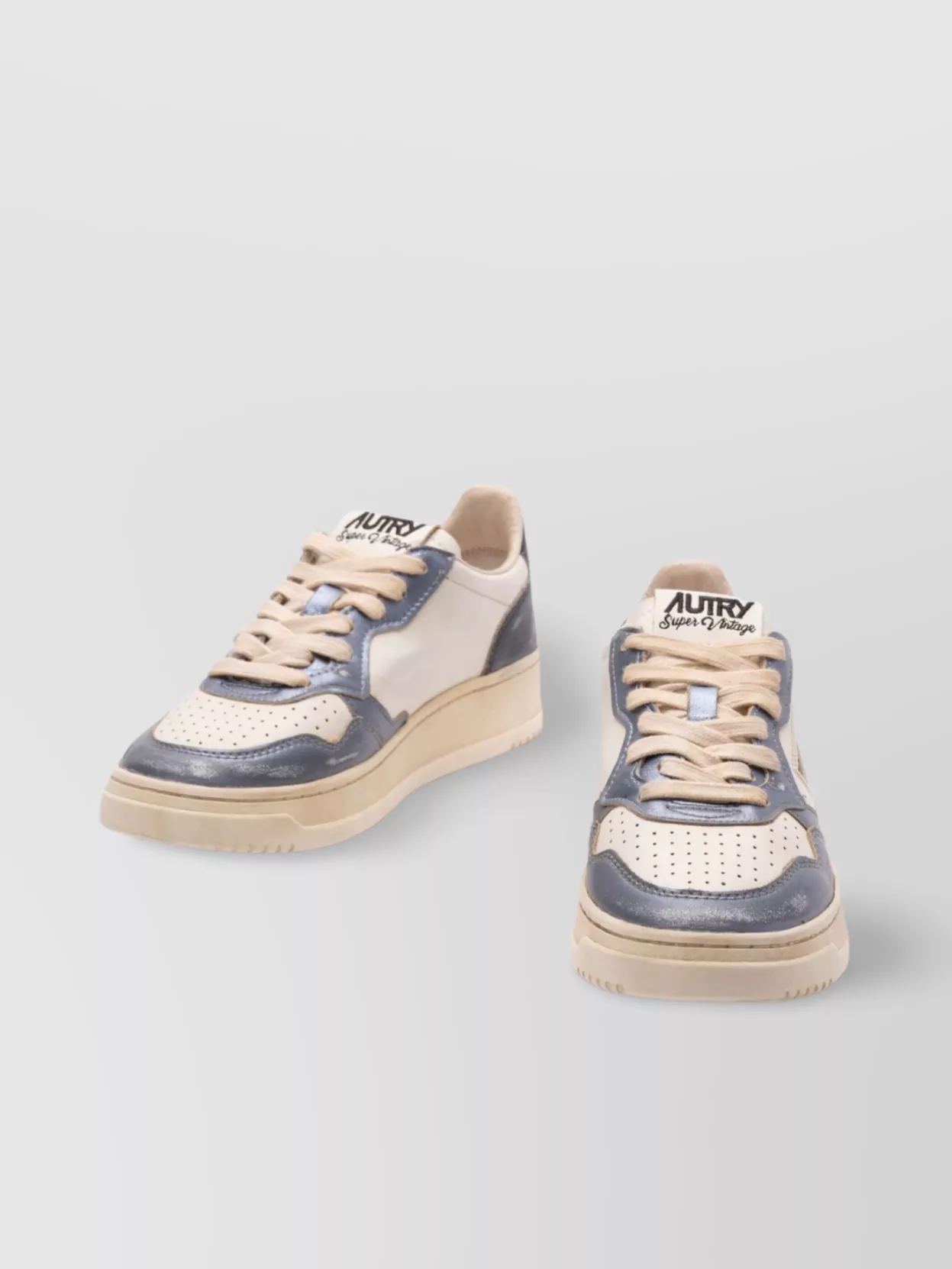 Autry Leather Panelled Sneakers With Perforated Toebox