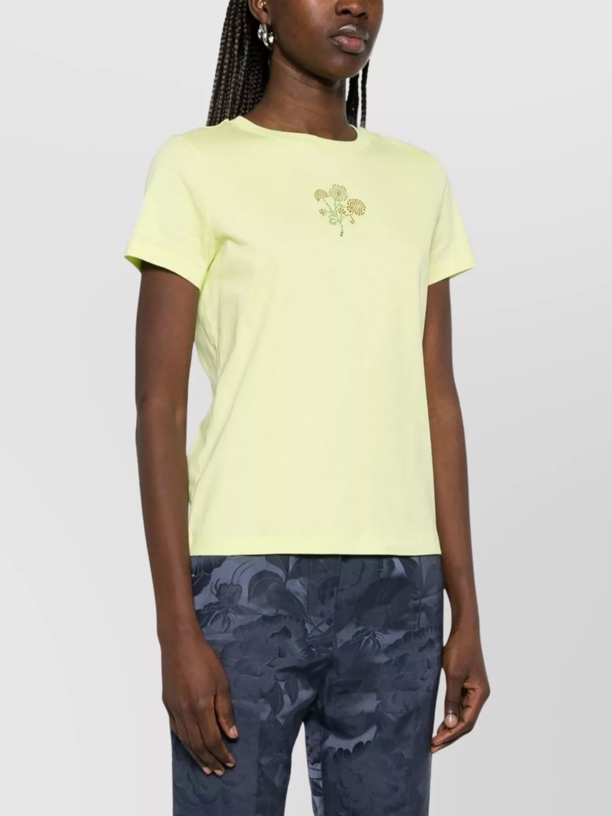 Kenzo Crew Neck Embellished Graphic Print Top