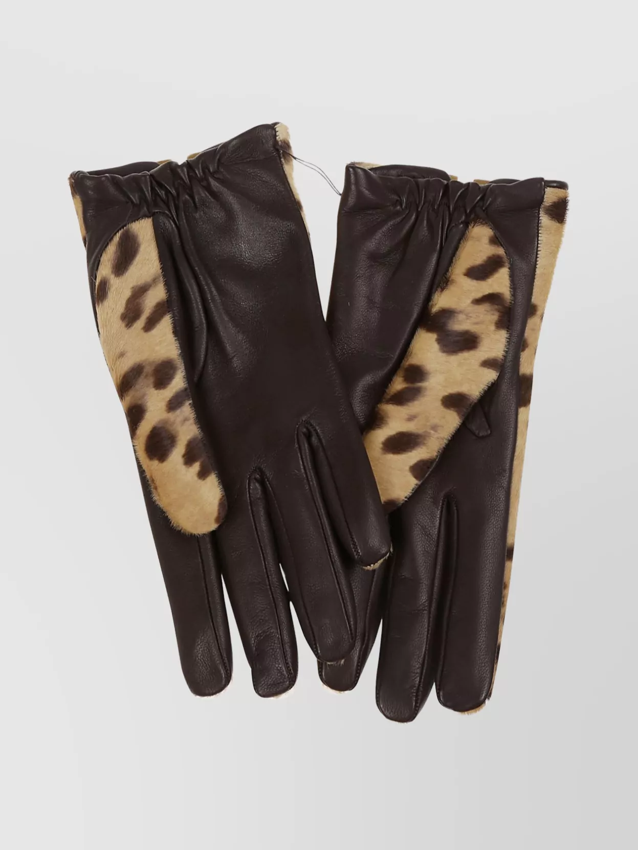 Valentino Garavani Signature Animal Print Leather Gloves In Multi