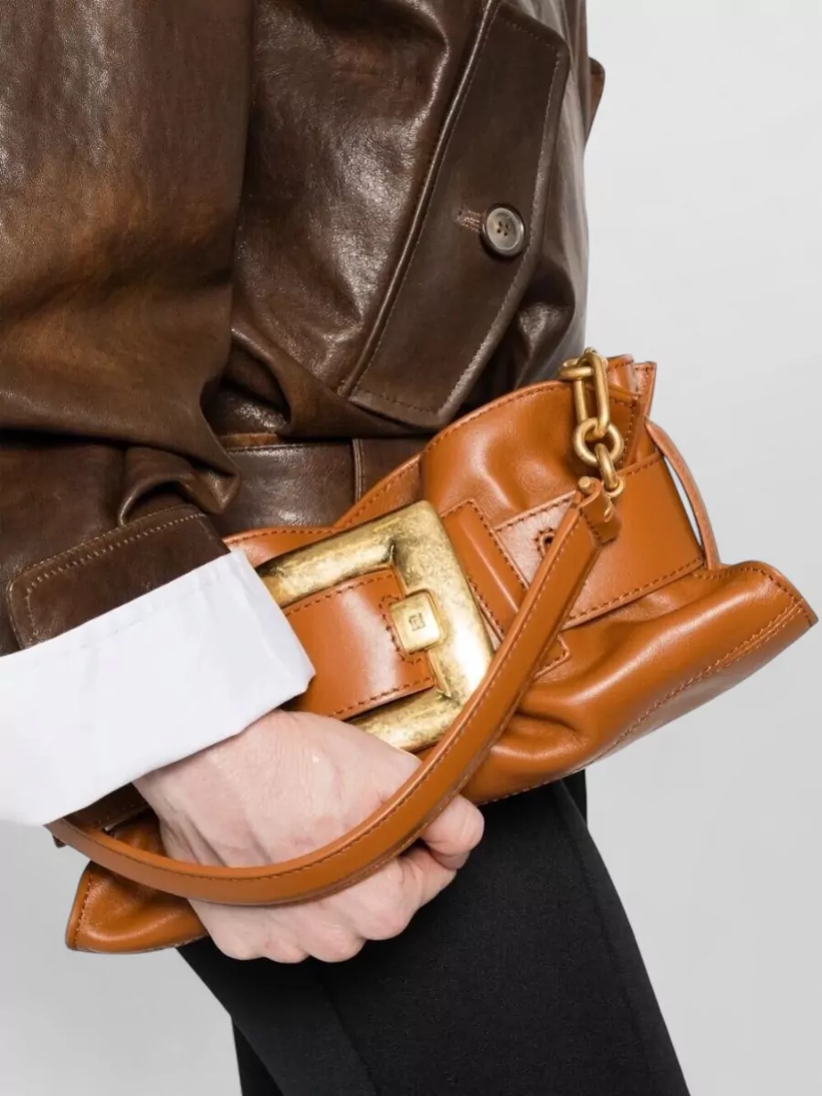 Balmain Anthem Mini Leather Clutch Bag