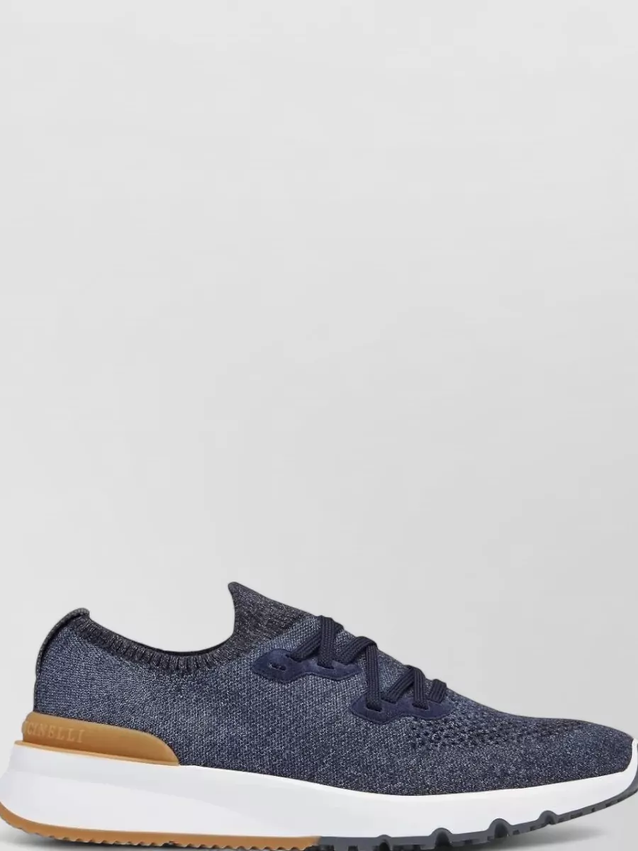 Brunello Cucinelli Knit Runner Sneakers Cotton Blend Design