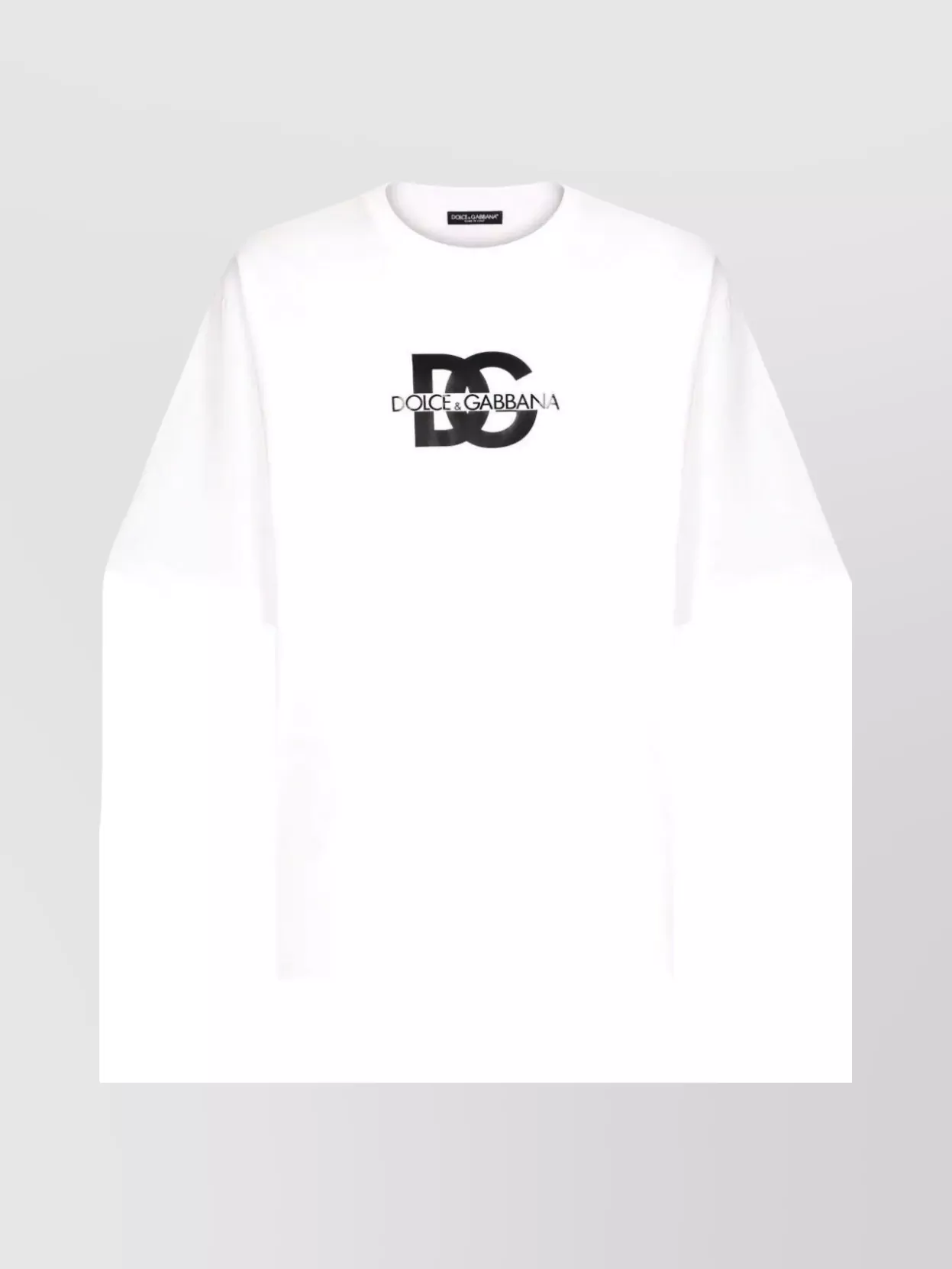 Shop Dolce & Gabbana Logo Crewneck T-shirt With Short Sleeves In White