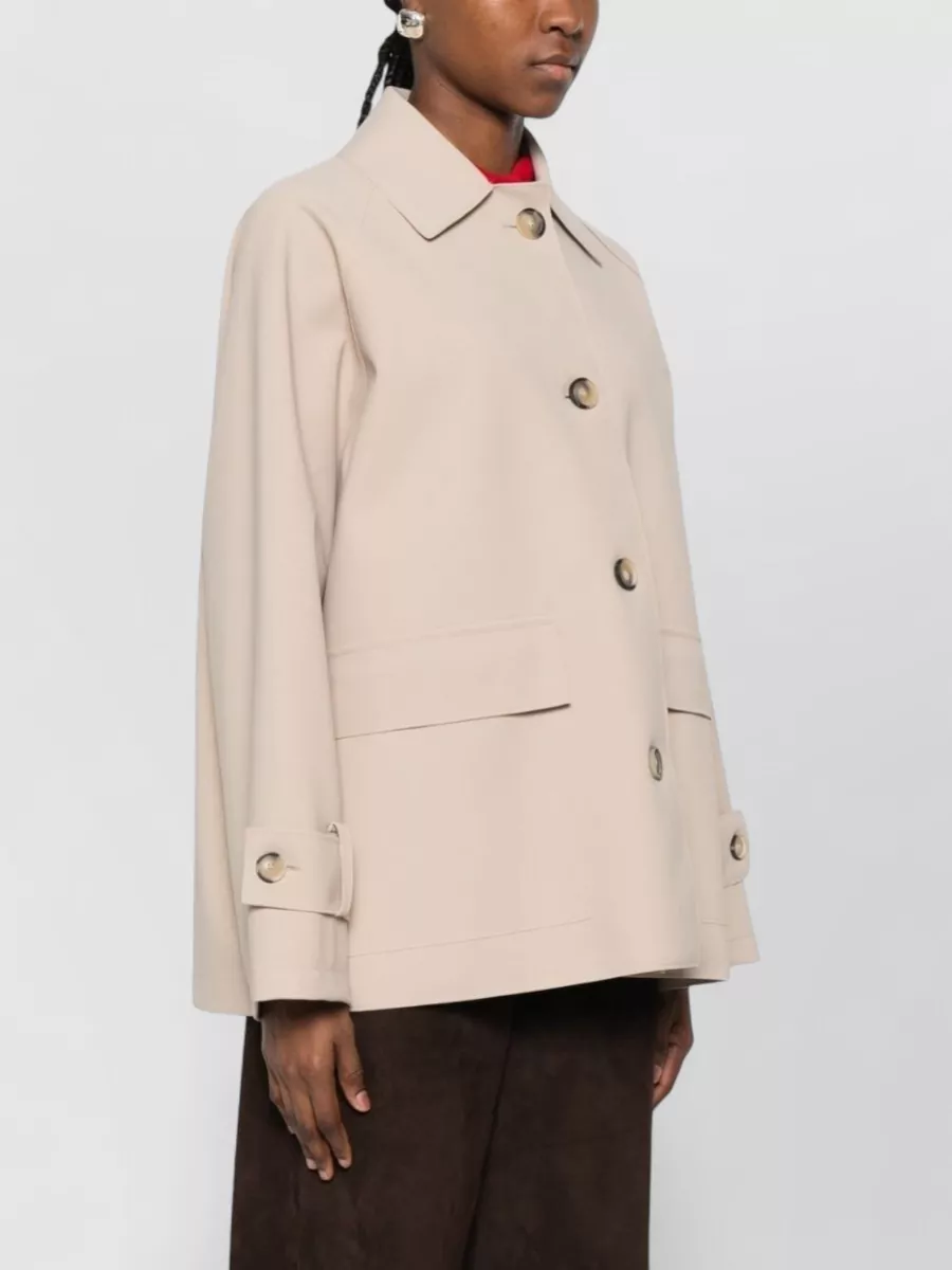 Harris Wharf London Nylon Jacket Collared Design Front Pockets