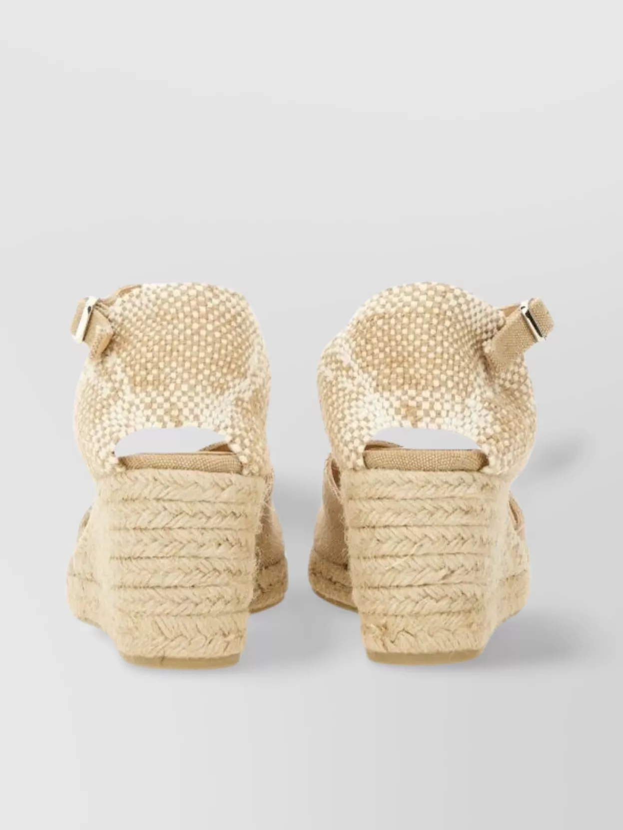Shop Castaã±er Wedge Espadrille Peep Toe Textured Fabric