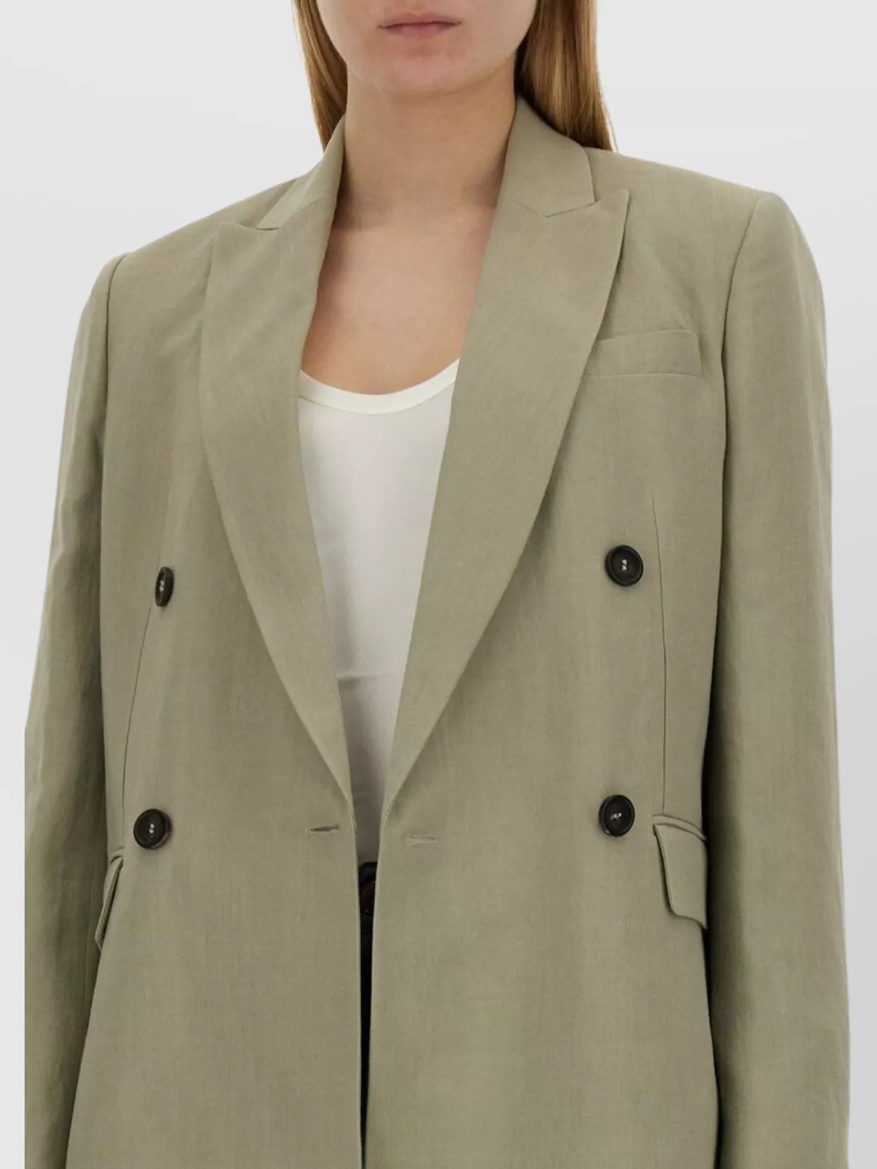 Brunello Cucinelli Tailored Longline Jacket Button Detailing