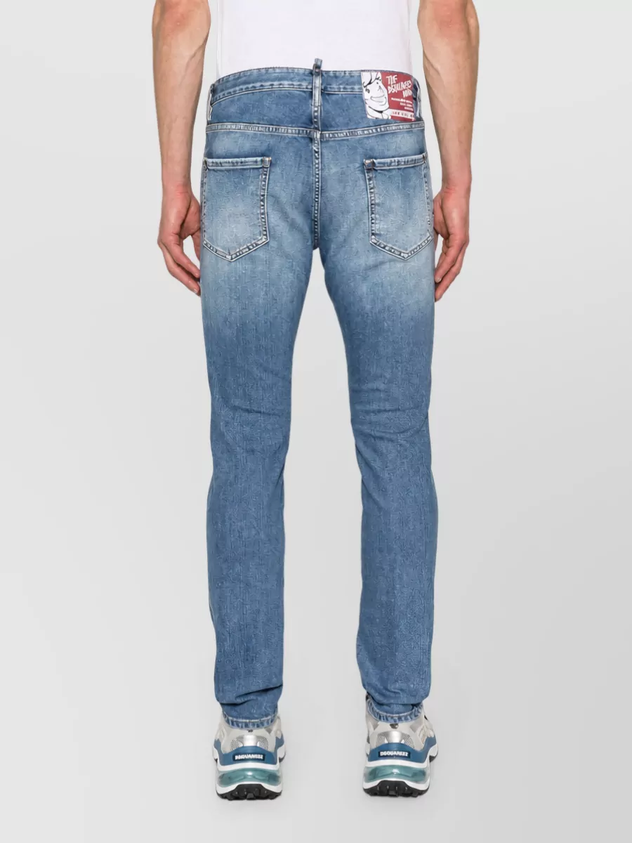 Dsquared2 Mid-Rise Slim-Fit Denim Jeans