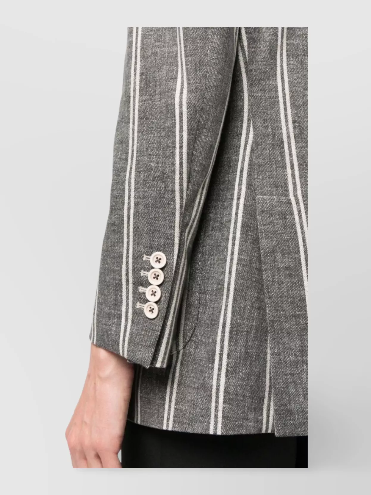 Circolo 1901 Striped Double-Breasted Jacket With Vertical Stripes