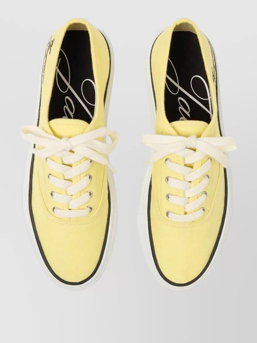 Jacquemus Cotton Lace-Up Low-Top Sneakers