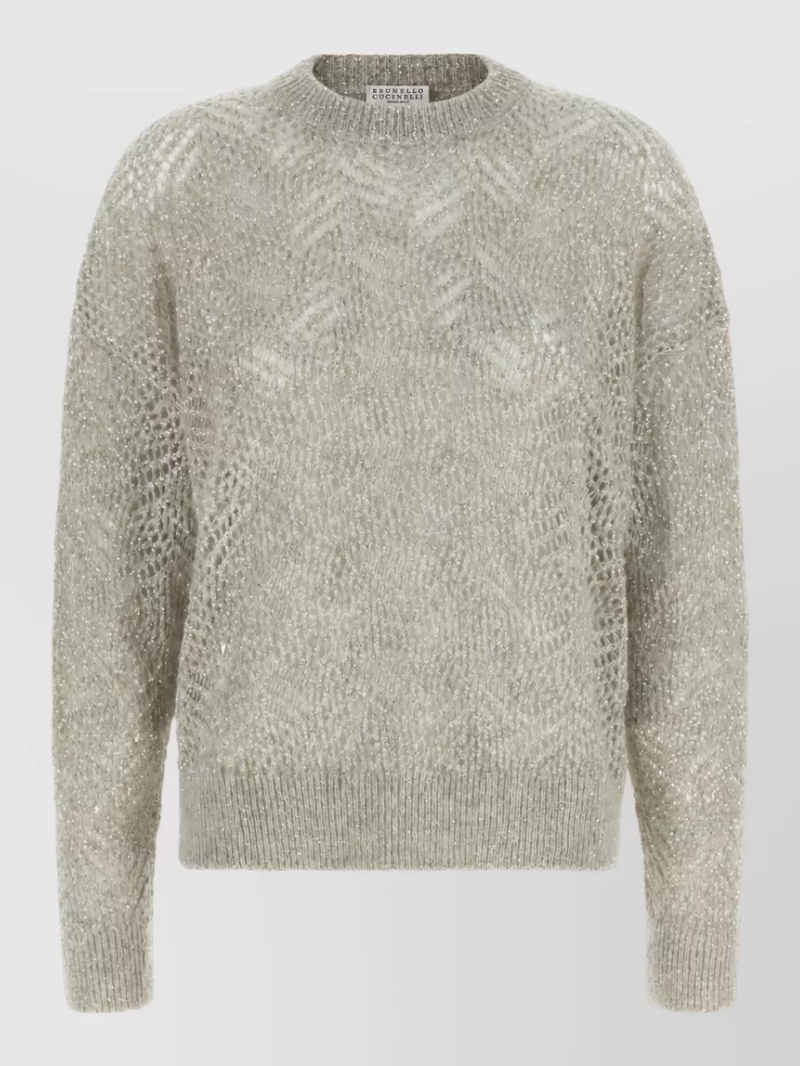Brunello Cucinelli Mohair-blend ribbed crew-neck sweater