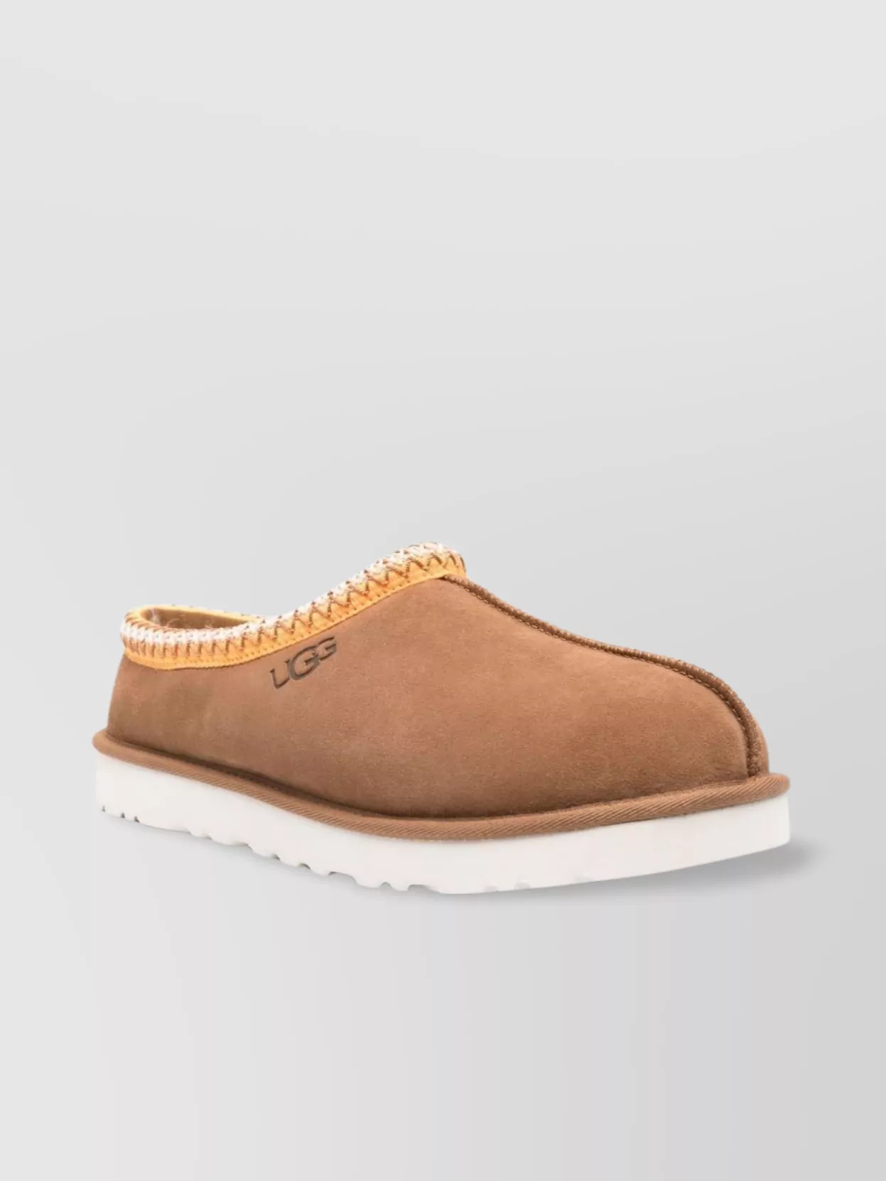 Ugg Shaggy Suede Clogs Braided Hem