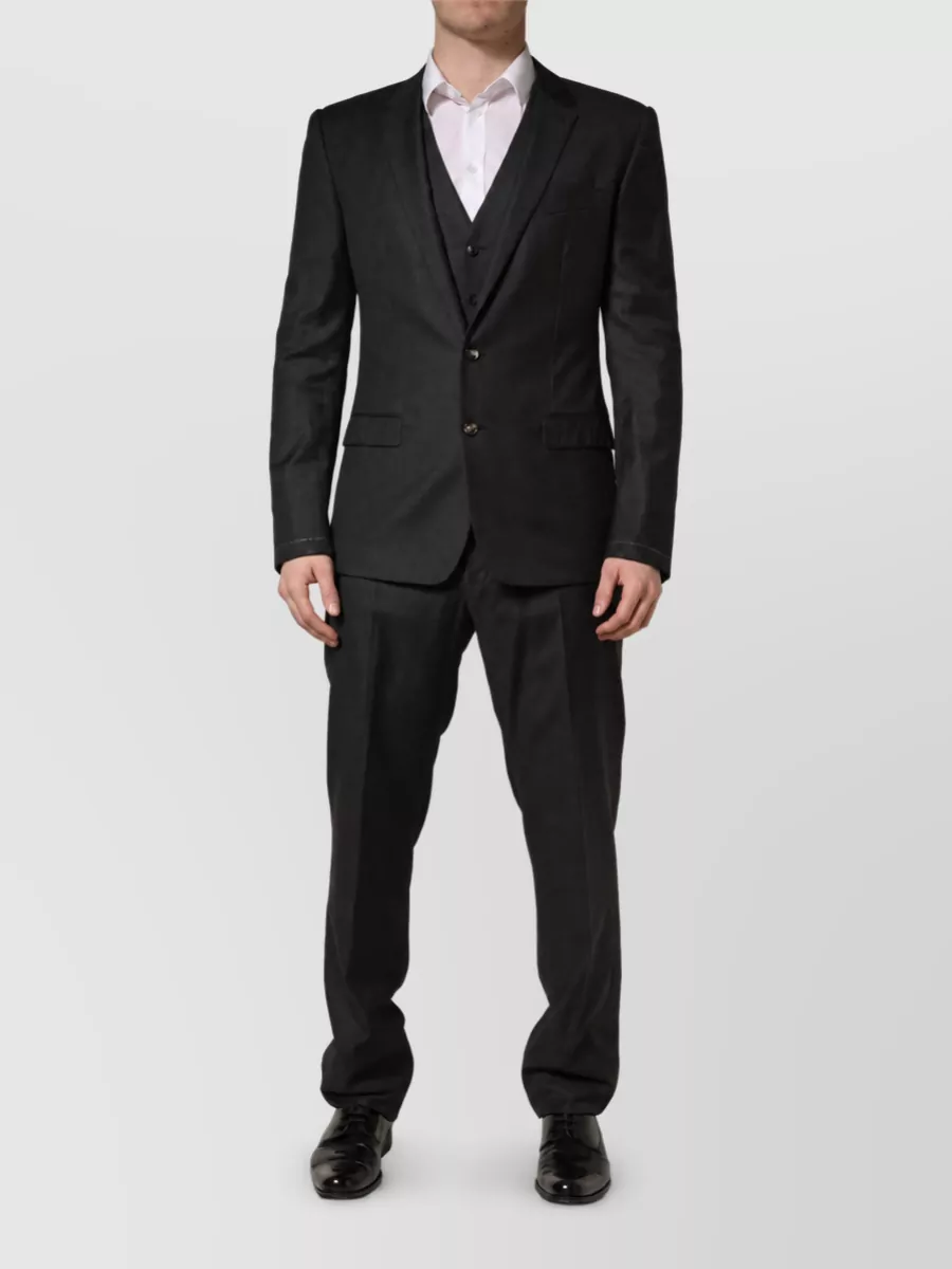 Dolce&Gabbana Virgin Wool Slim-Fit Single-Breasted Three-Piece Suit