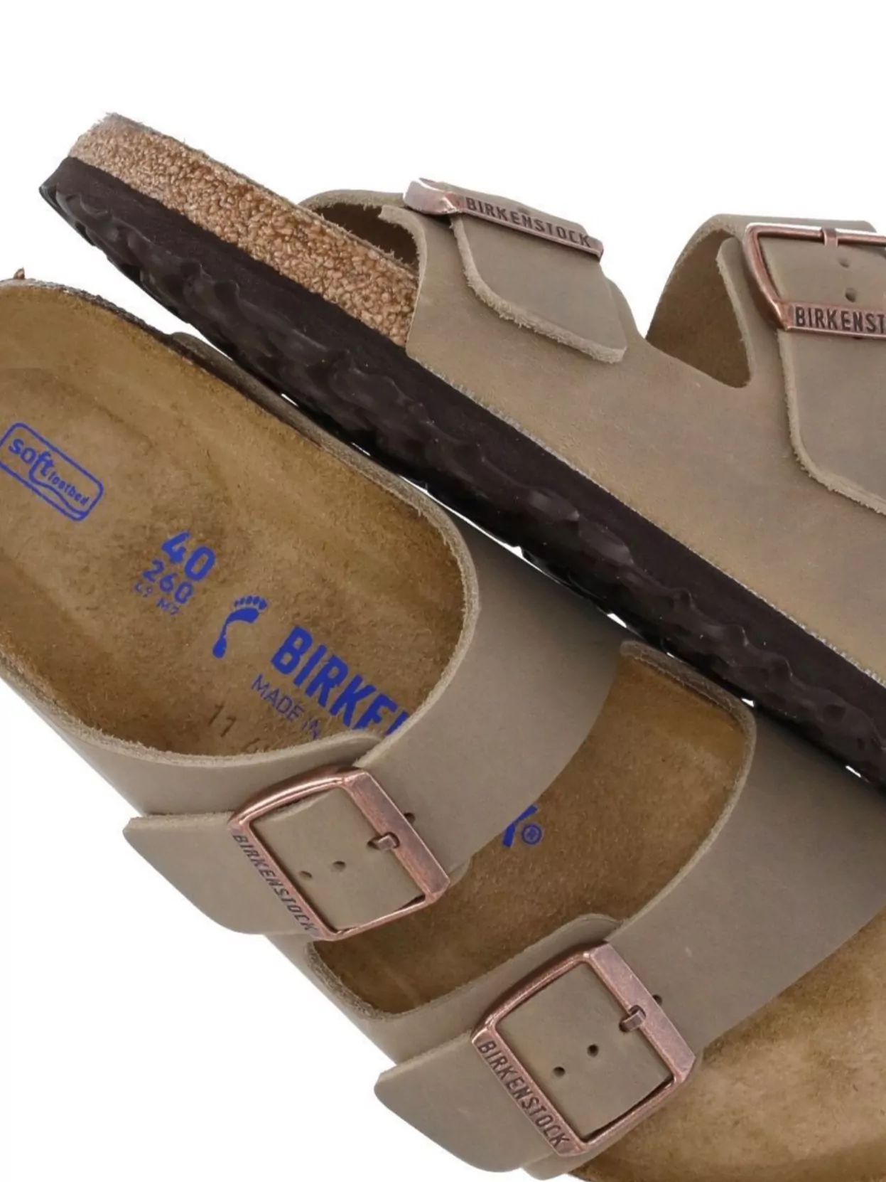 Birkenstock Suede Leather Sandals Logoed Buckle