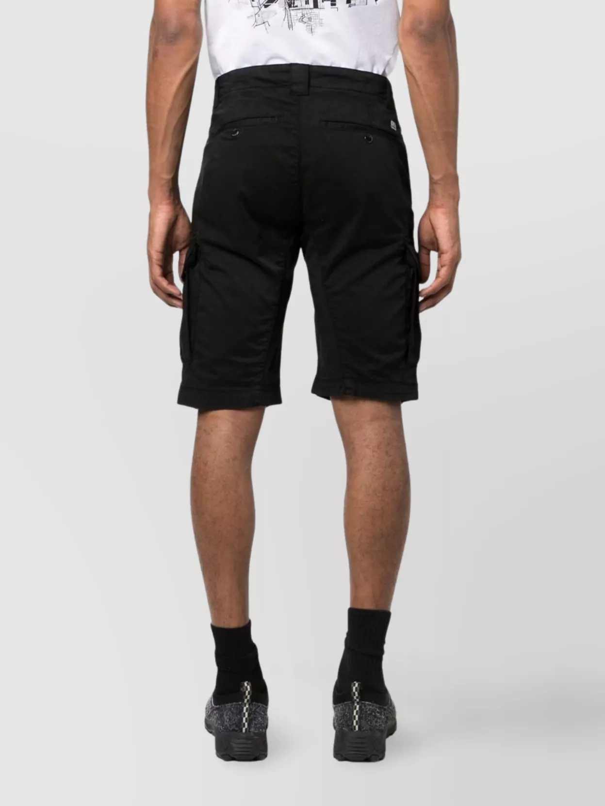 C.p. Company Stretch Satin Cargo Bermuda Shorts