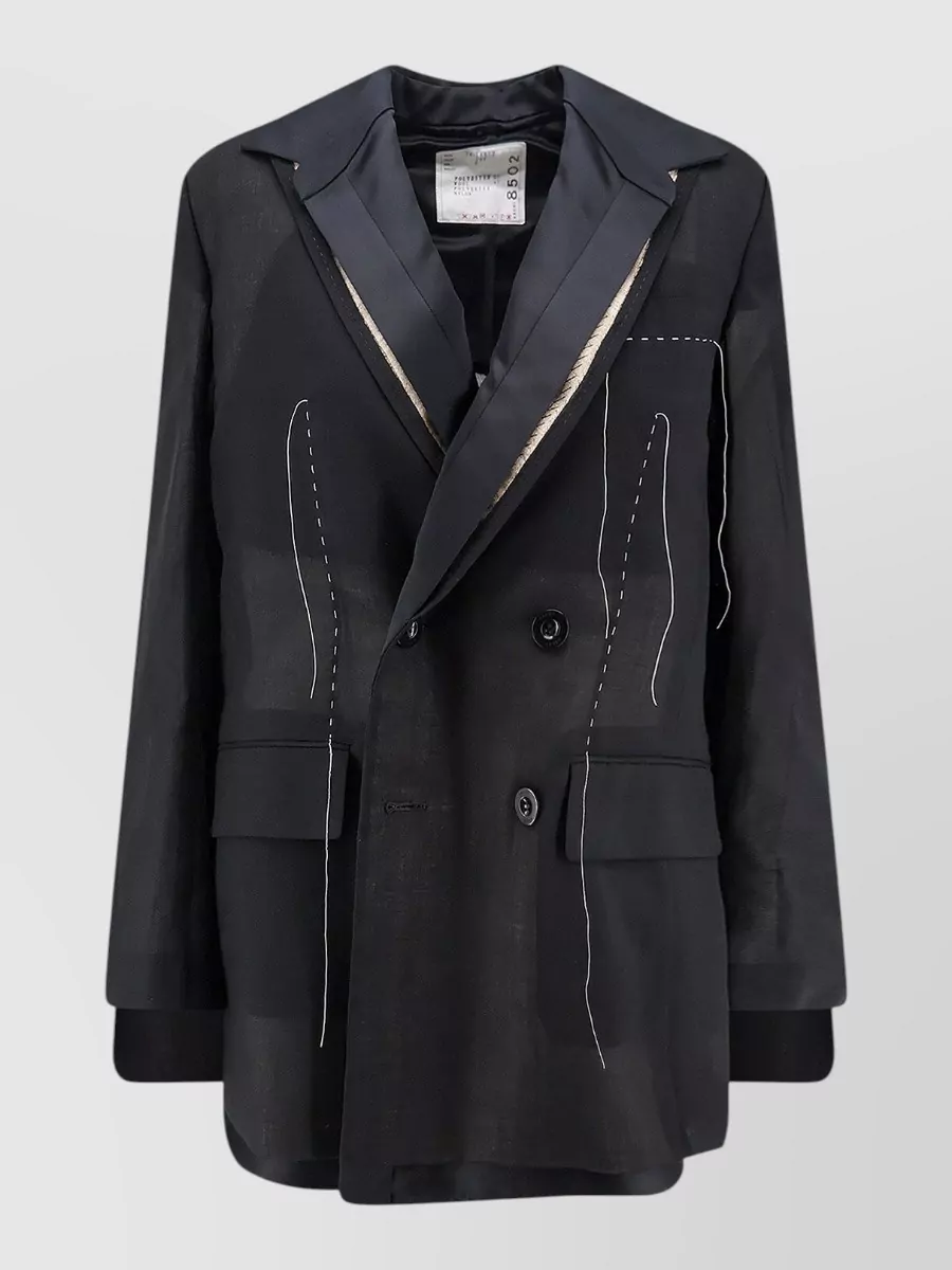 Sacai leather blazer