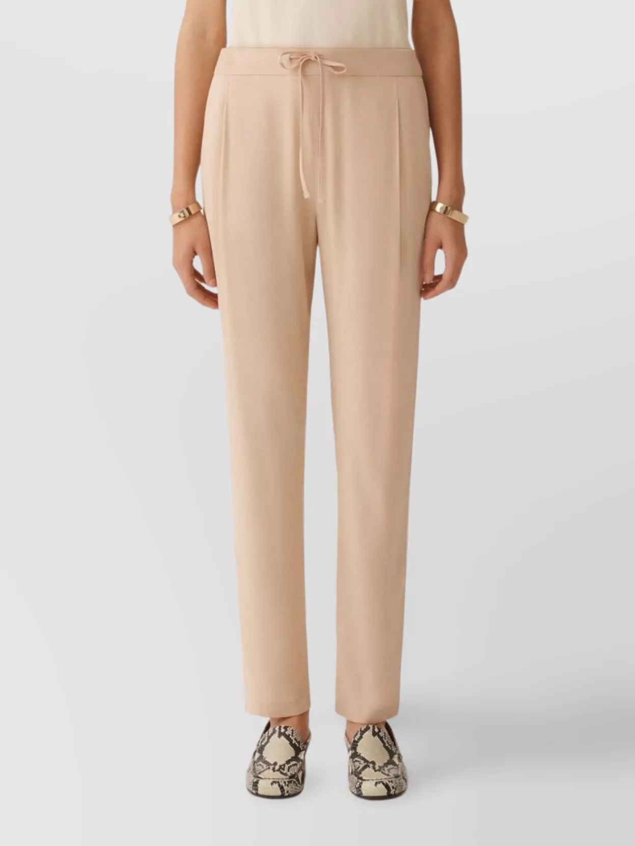 Fabiana Filippi Trousers With Drawstring And Pleat Detailing
